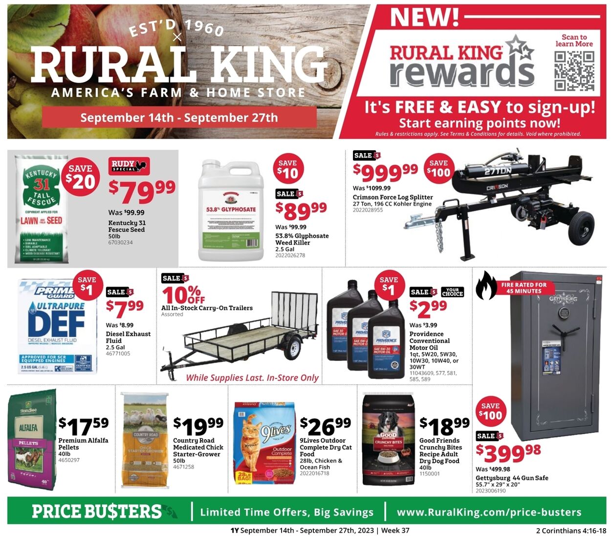 Rural King Weekly Ad Circular - valid 09/14-09/27/2023