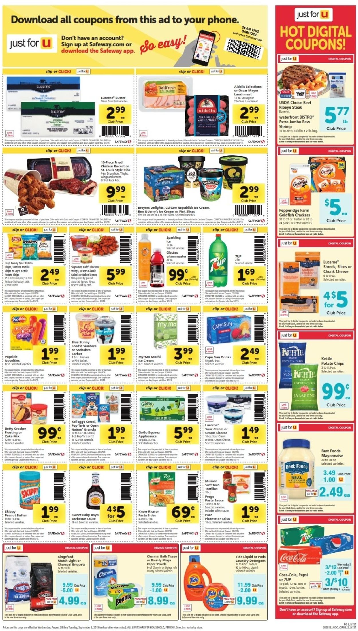 Safeway Weekly Ad Circular - valid 08/28-09/03/2019 (Page 3)