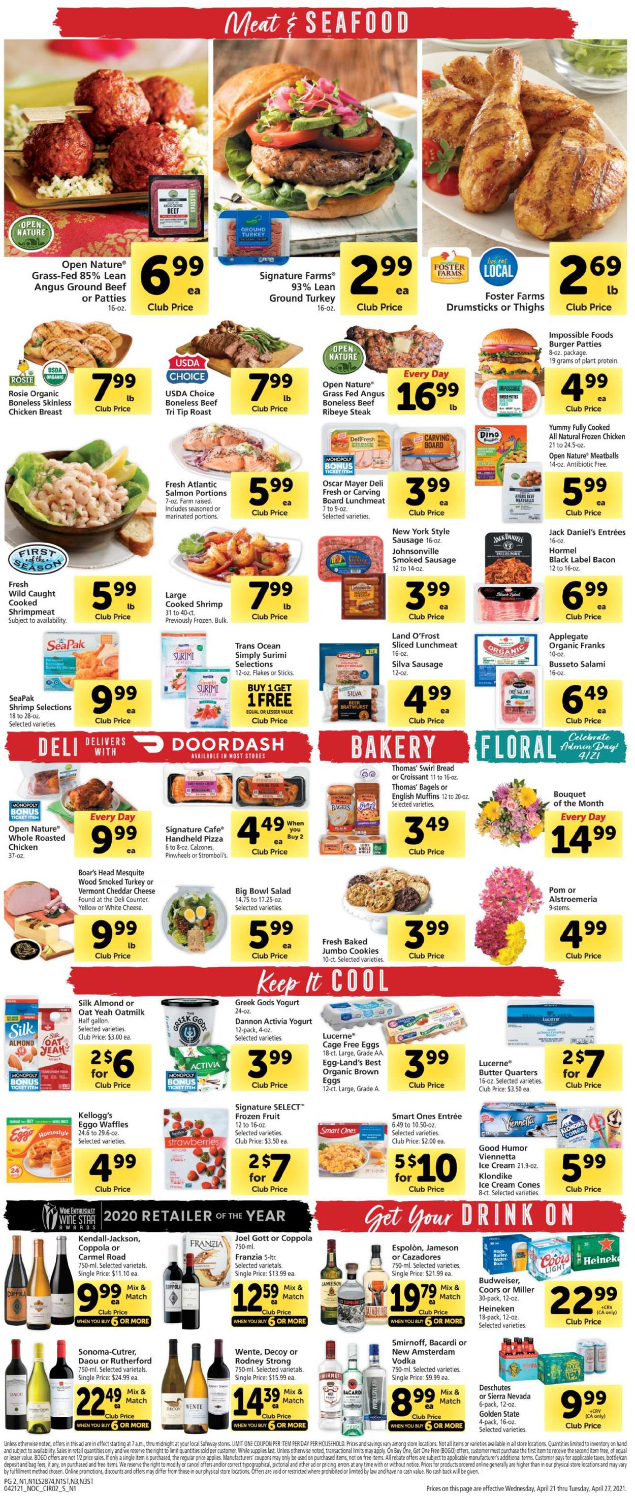 Safeway Weekly Ad Circular - valid 04/21-04/27/2021 (Page 2)
