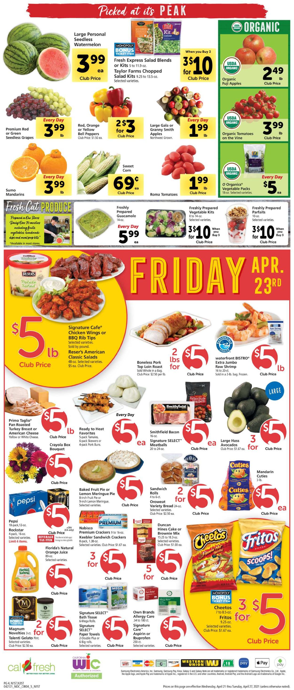 Safeway Weekly Ad Circular - valid 04/21-04/27/2021 (Page 4)