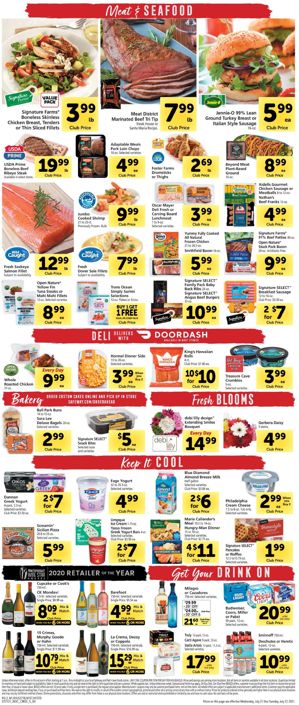 Safeway Weekly Ad Circular - valid 07/21-07/27/2021 (Page 2)