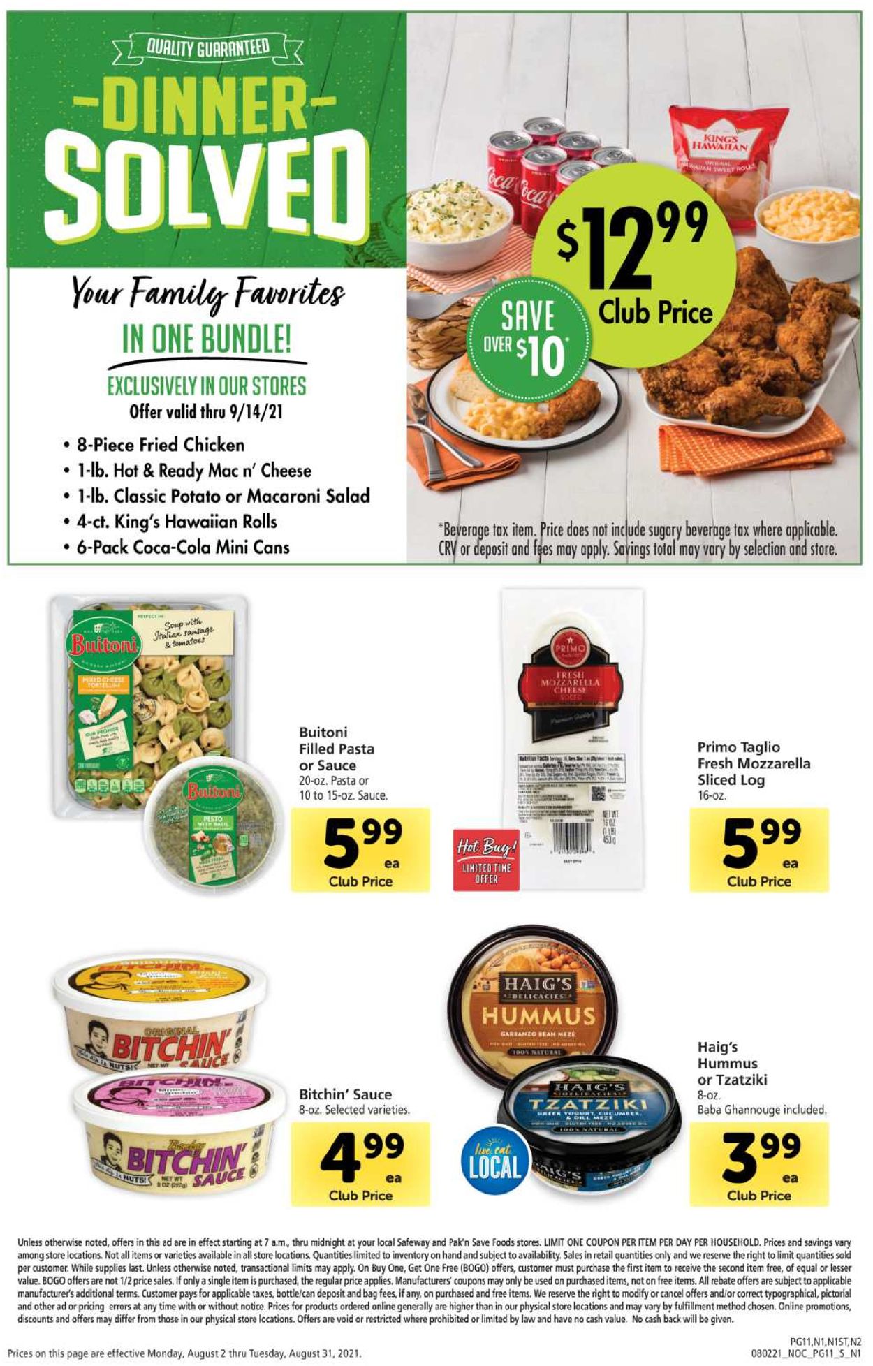 Safeway Weekly Ad Circular - valid 08/02-08/31/2021 (Page 11)