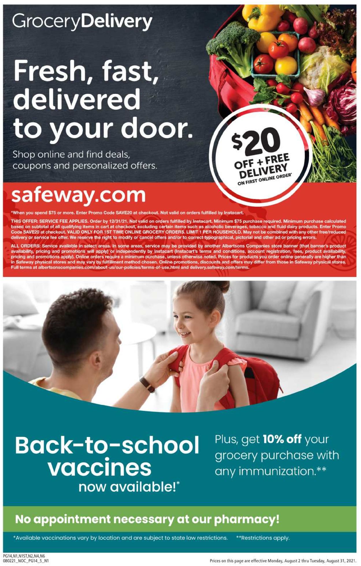 Safeway Weekly Ad Circular - valid 08/02-08/31/2021 (Page 14)