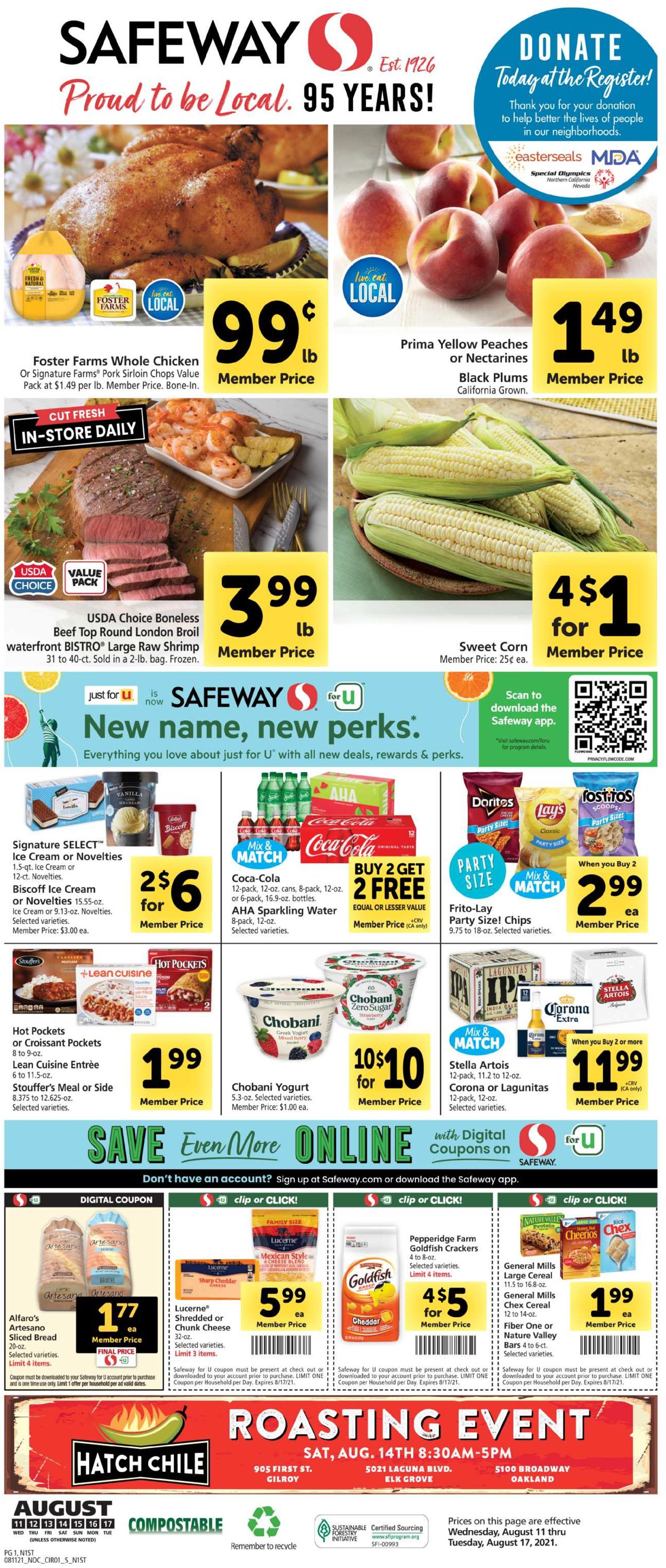 Safeway Weekly Ad Circular - valid 08/11-08/17/2021