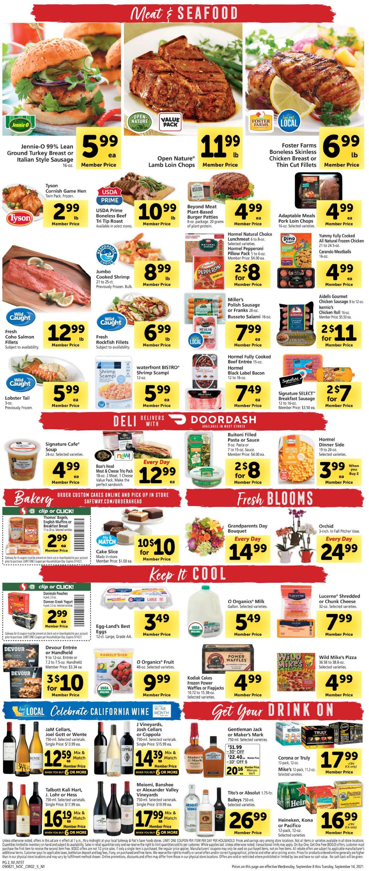 Safeway Weekly Ad Circular - valid 09/08-09/14/2021 (Page 2)