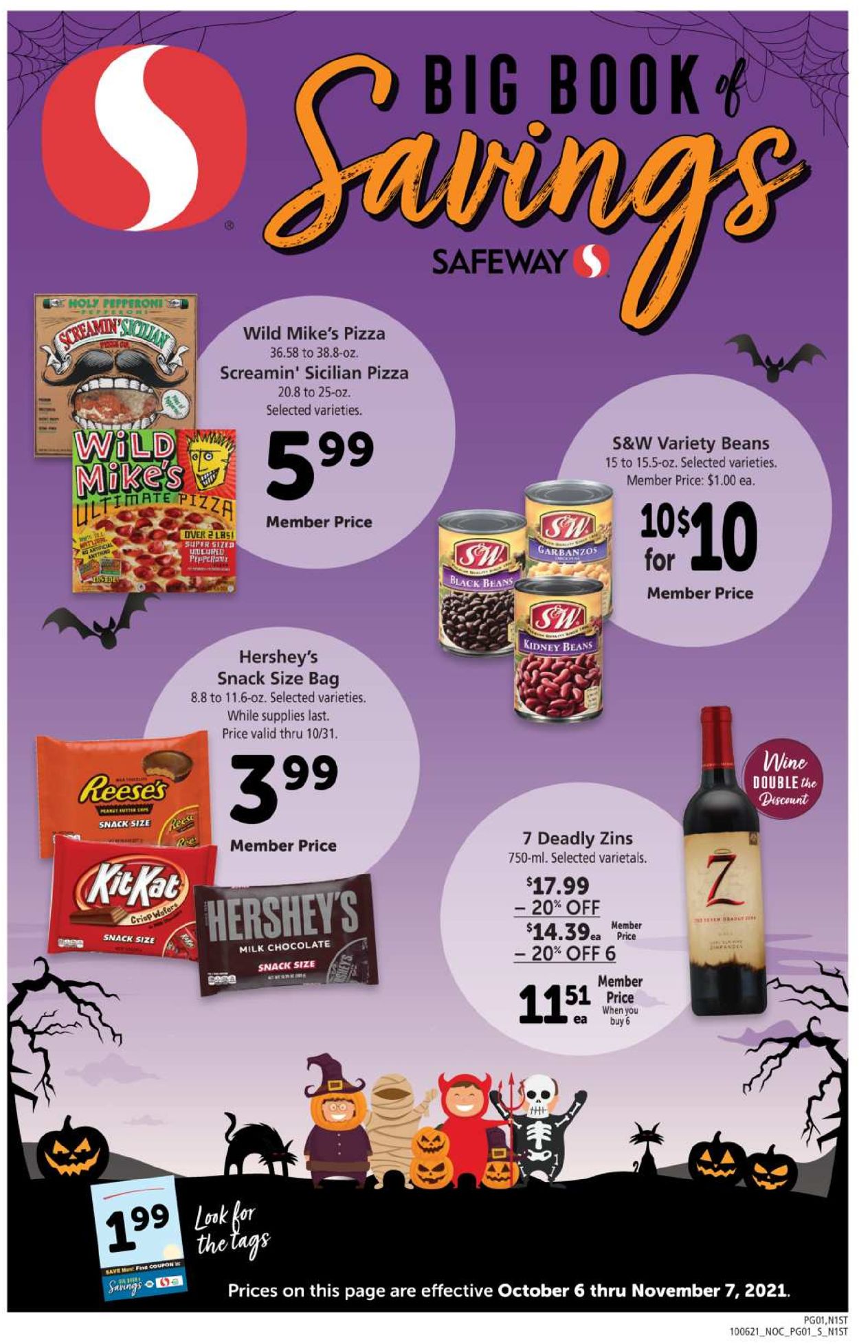 Safeway Halloween 2021 Weekly Ad Circular - valid 10/06-11/07/2021