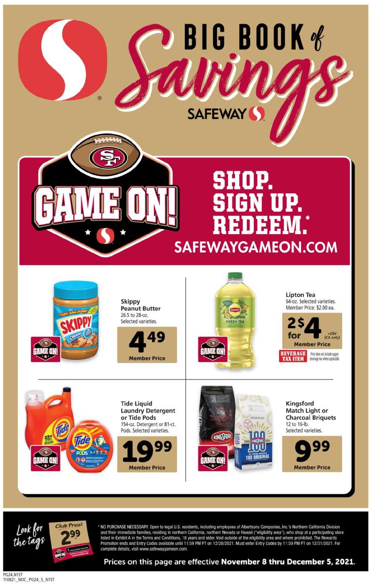 Safeway HOLIDAY 2021 Weekly Ad Circular - valid 11/08-12/05/2021 (Page 24)