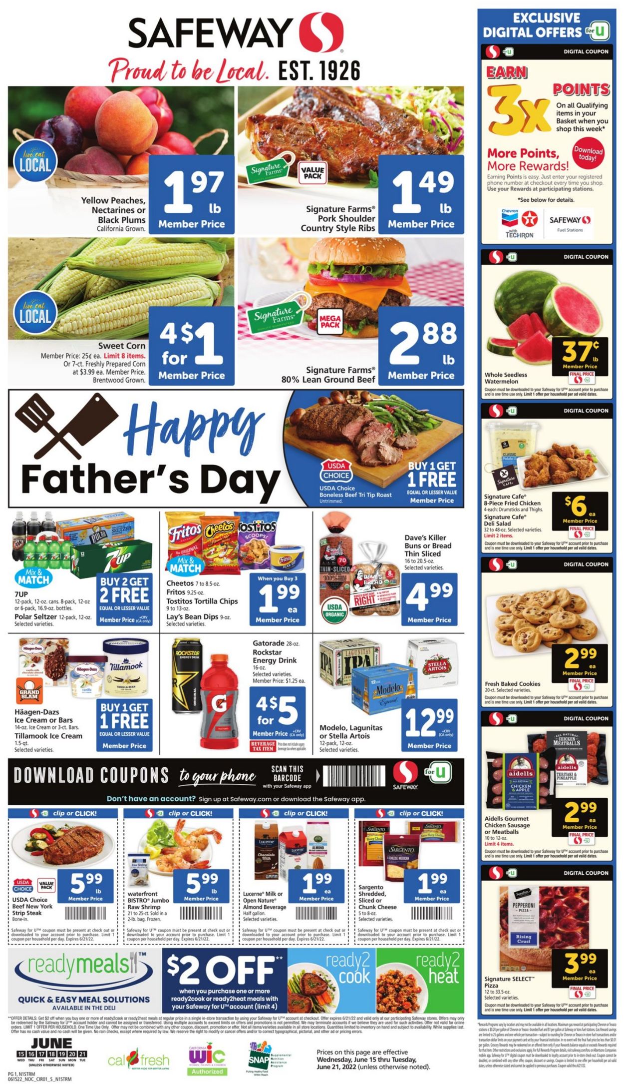 Safeway Weekly Ad Circular - valid 06/15-06/21/2022