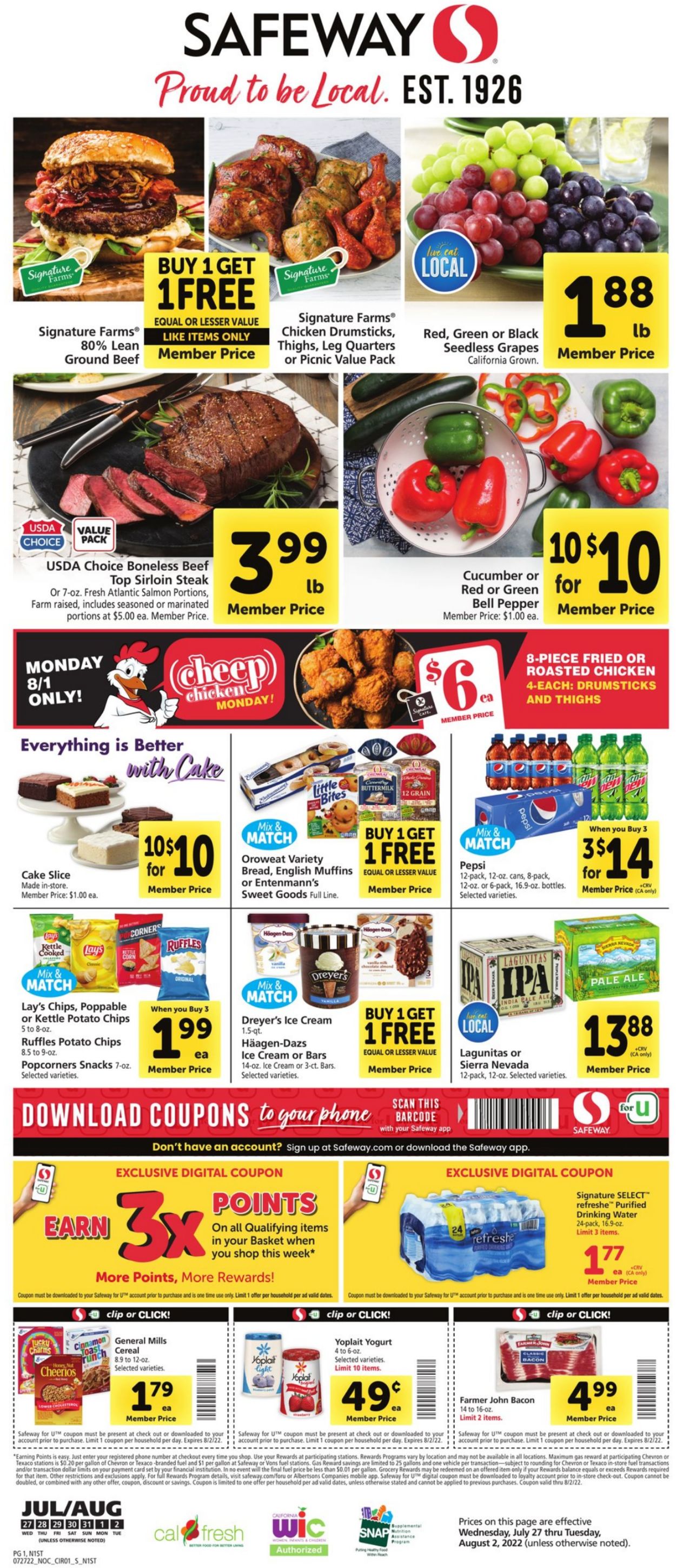 Safeway Weekly Ad Circular - valid 07/27-08/02/2022