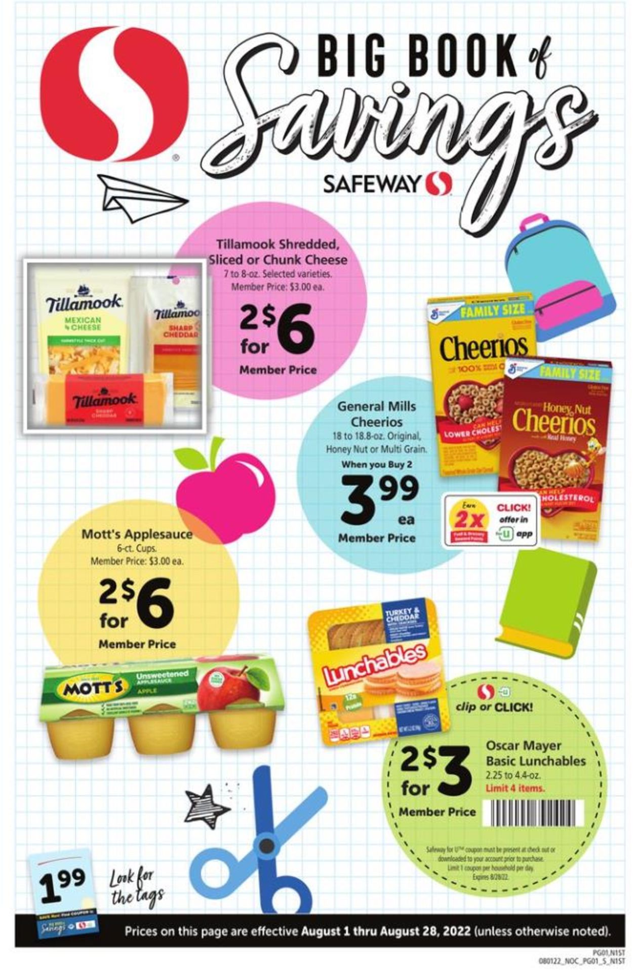 Safeway Weekly Ad Circular - valid 08/01-08/28/2022