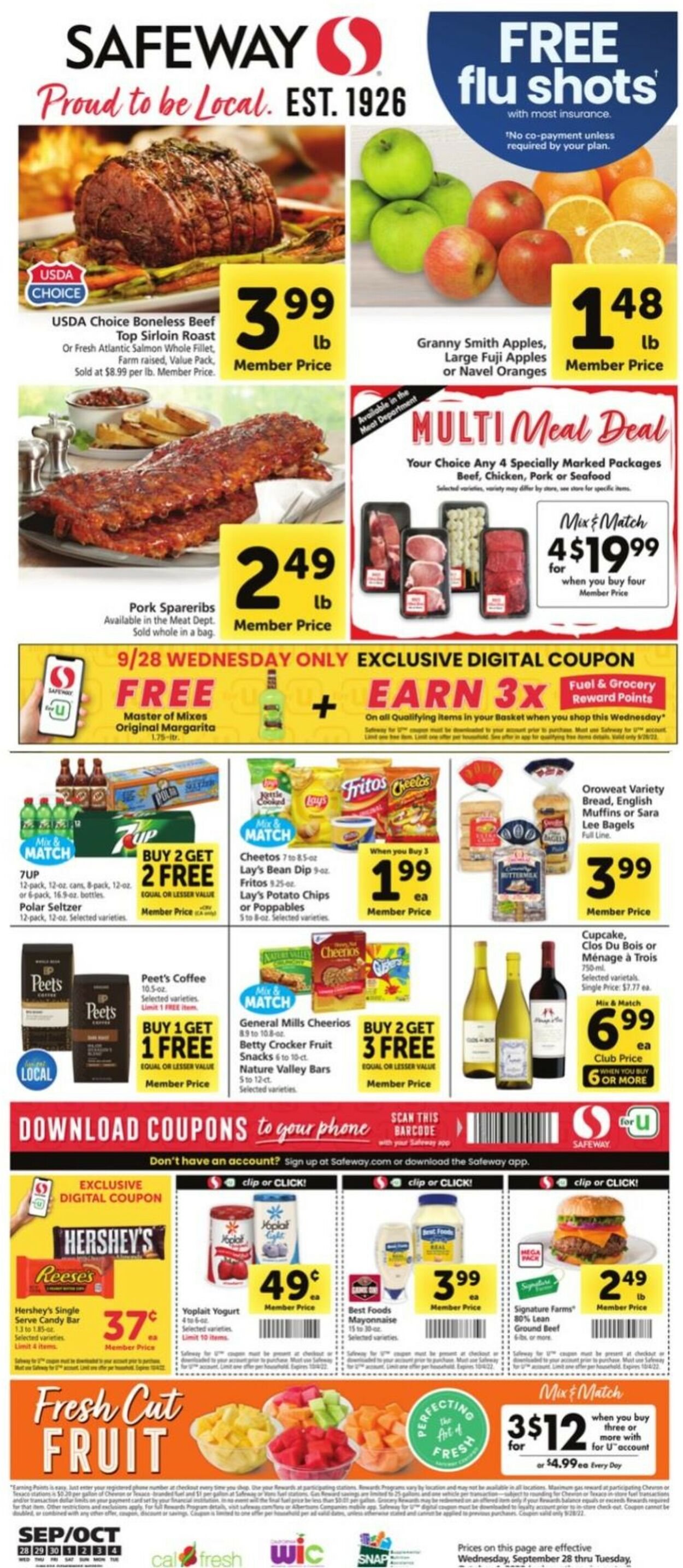 Safeway Weekly Ad Circular - valid 09/28-10/04/2022