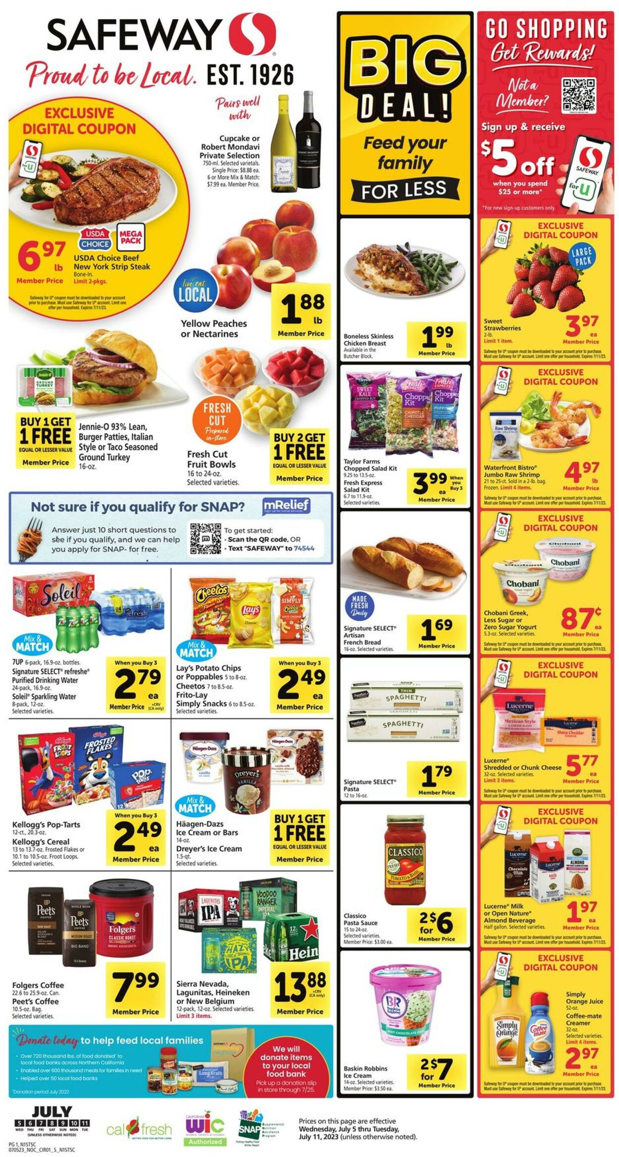 Safeway Weekly Ad Circular - valid 07/05-07/11/2023