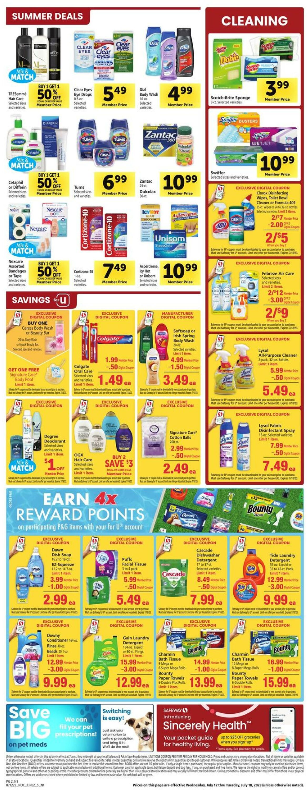 Safeway Weekly Ad Circular - valid 07/12-07/18/2023 (Page 2)