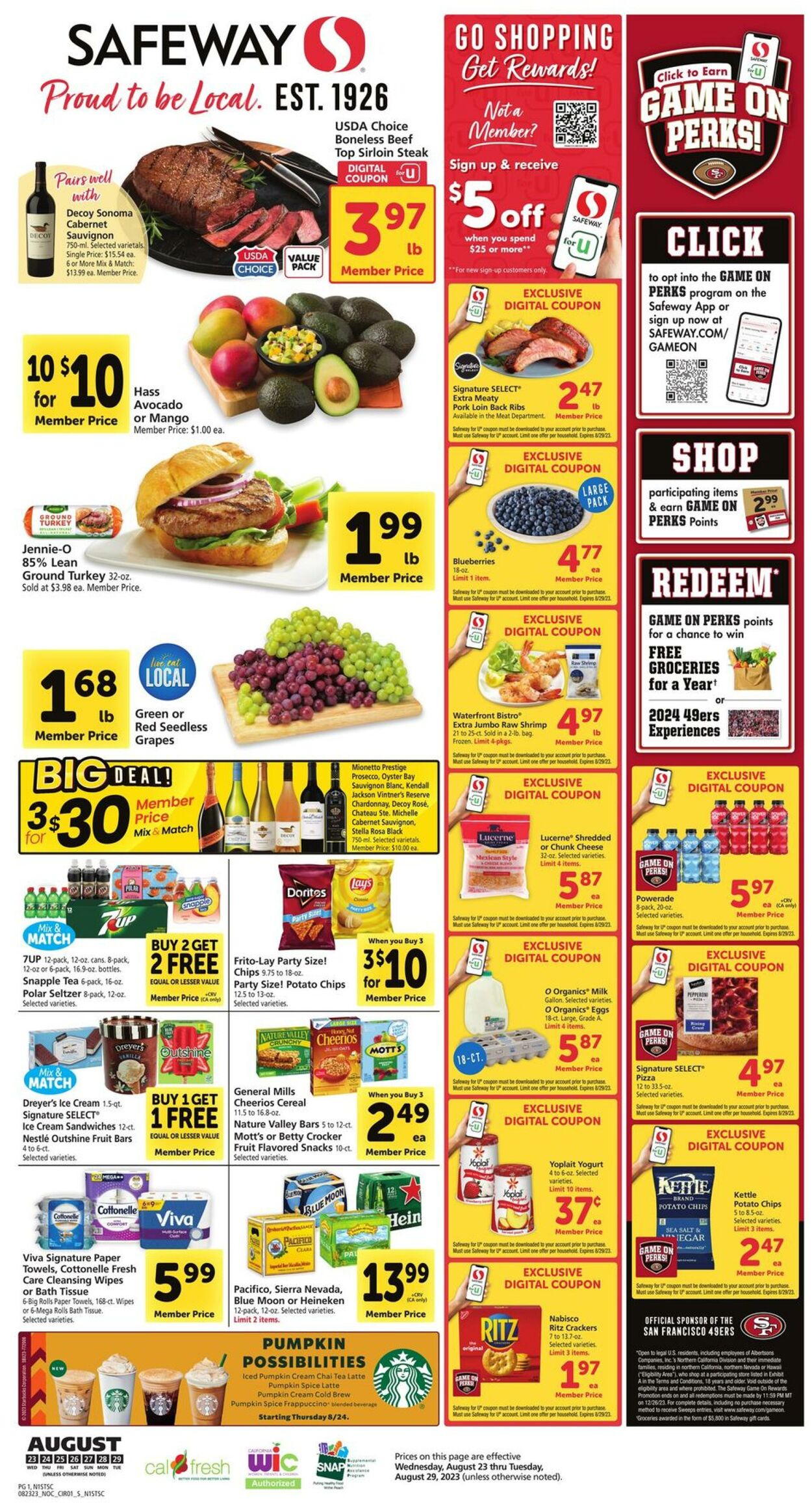 Safeway Weekly Ad Circular - valid 08/23-08/29/2023