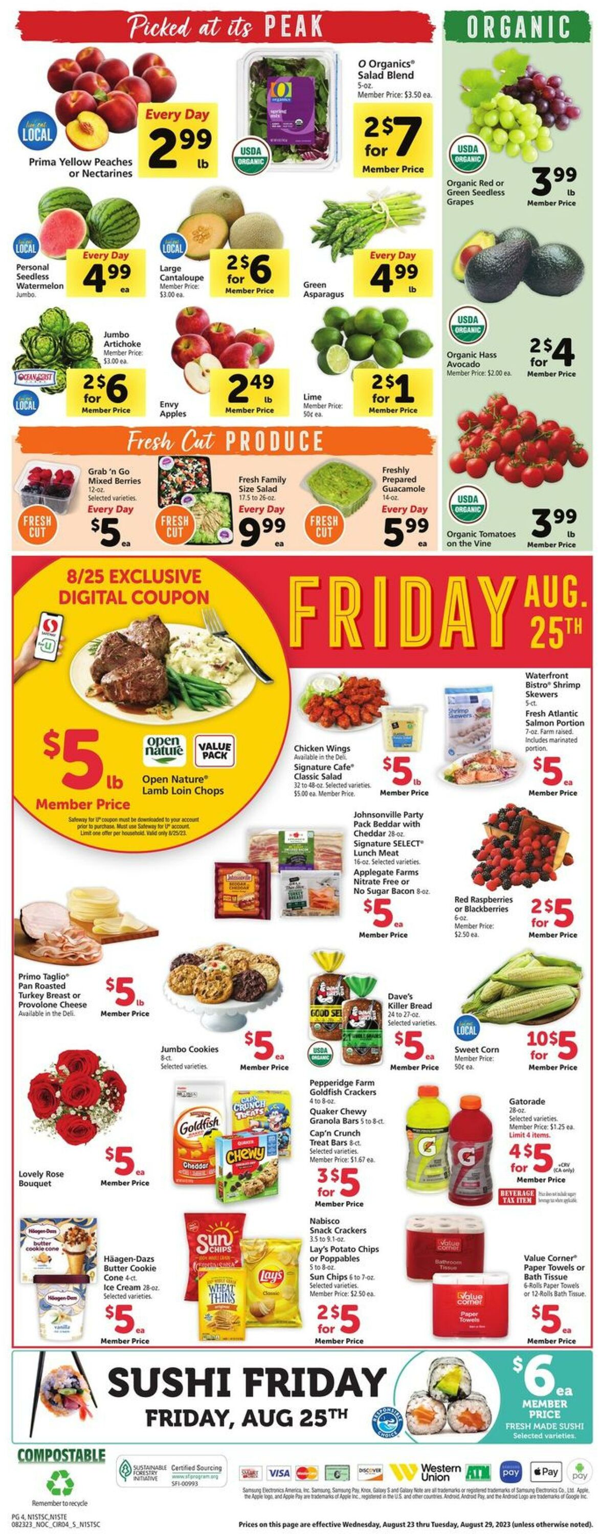 Safeway Weekly Ad Circular - valid 08/23-08/29/2023 (Page 4)