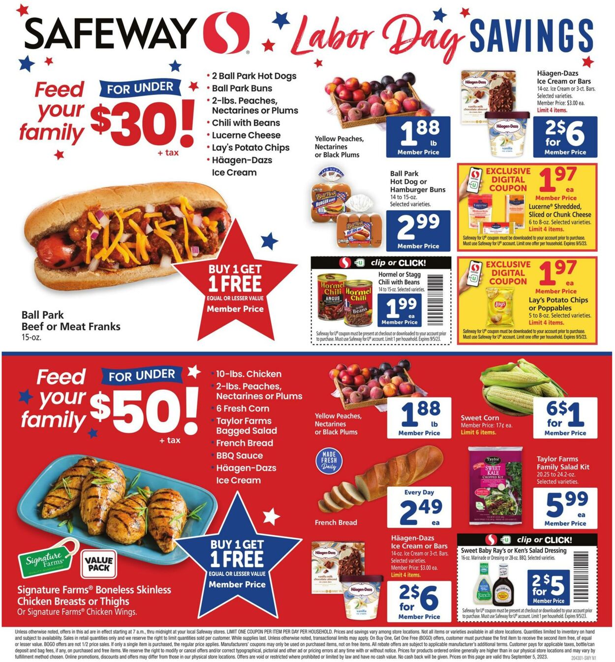 Safeway Weekly Ad Circular - valid 08/30-09/05/2023