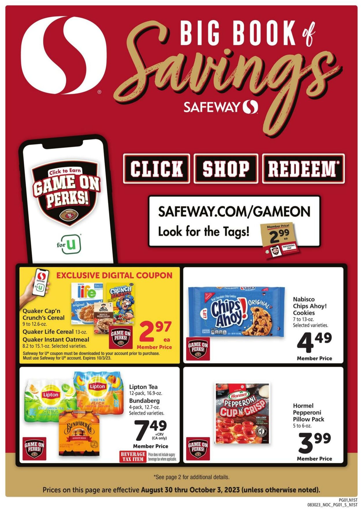 Safeway Weekly Ad Circular - valid 08/30-10/03/2023