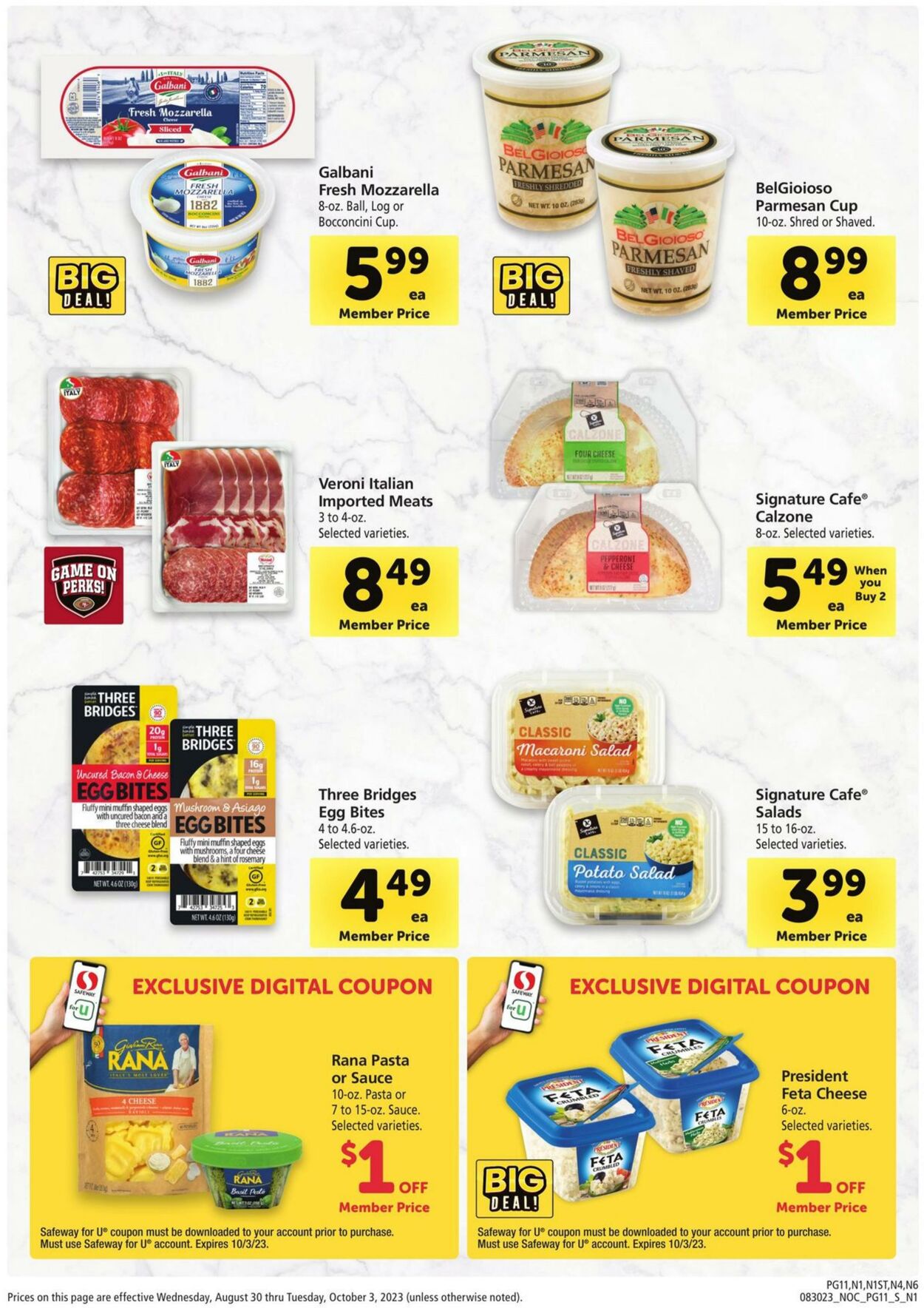 Safeway Weekly Ad Circular - valid 08/30-10/03/2023 (Page 11)
