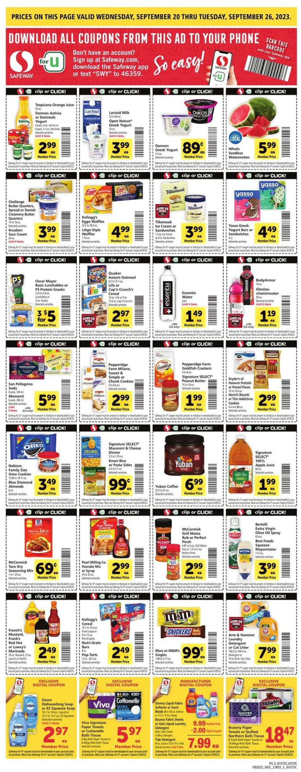 Safeway Weekly Ad Circular - valid 09/20-09/26/2023 (Page 3)