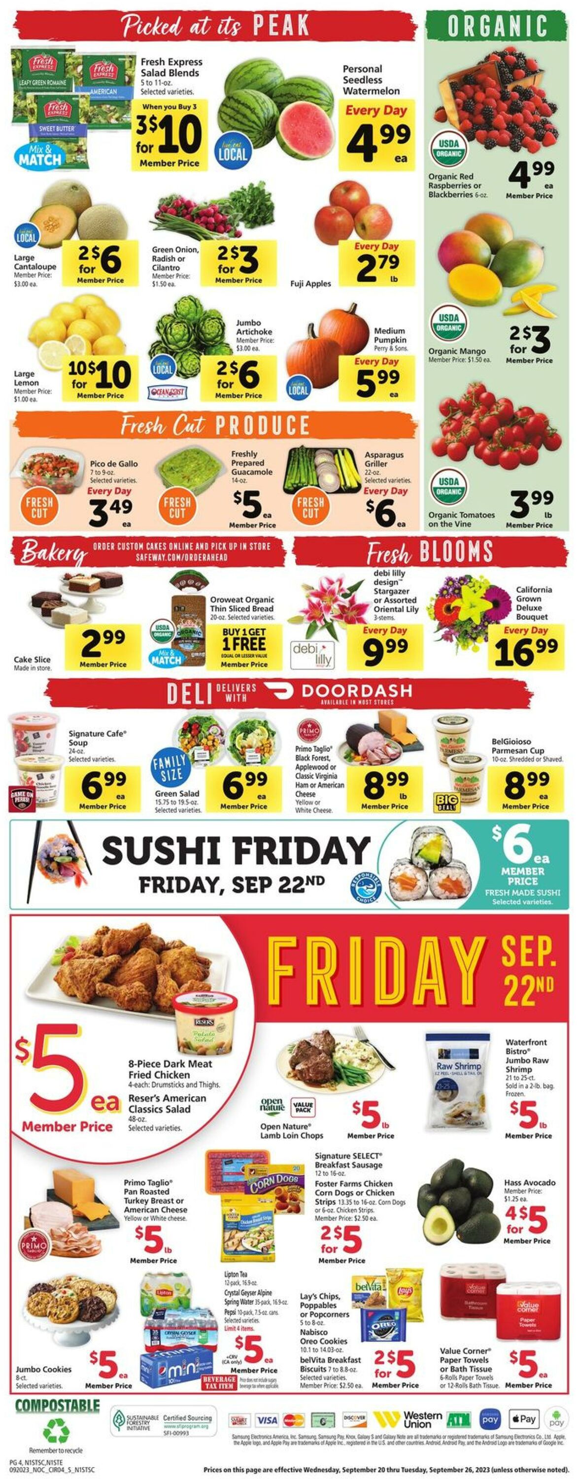 Safeway Weekly Ad Circular - valid 09/20-09/26/2023 (Page 4)