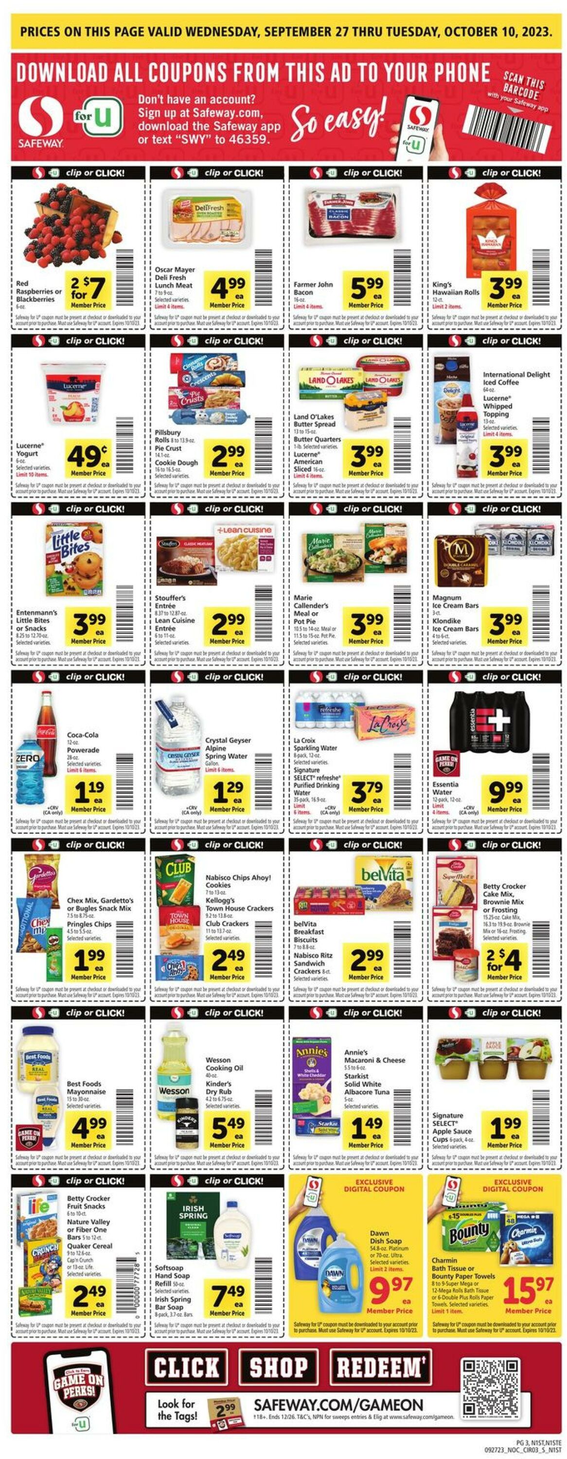 Safeway Weekly Ad Circular - valid 09/27-10/03/2023 (Page 3)