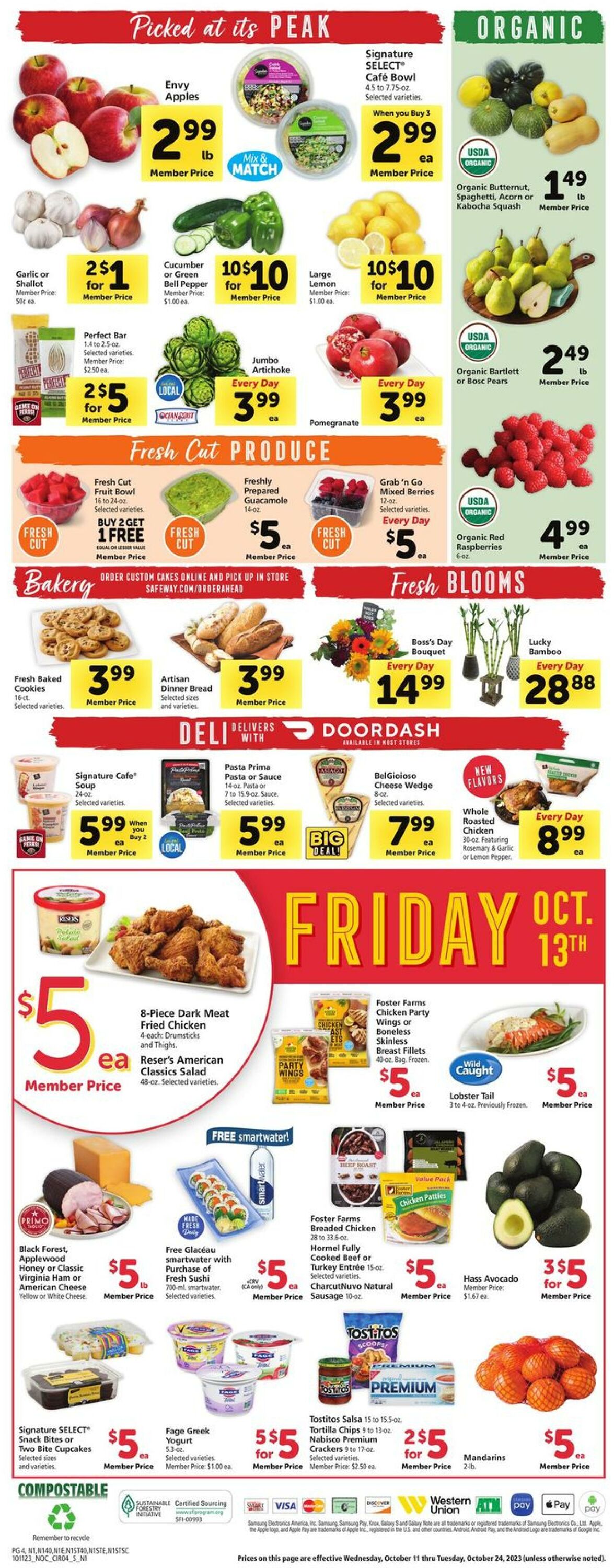Safeway Weekly Ad Circular - valid 10/11-10/17/2023 (Page 4)