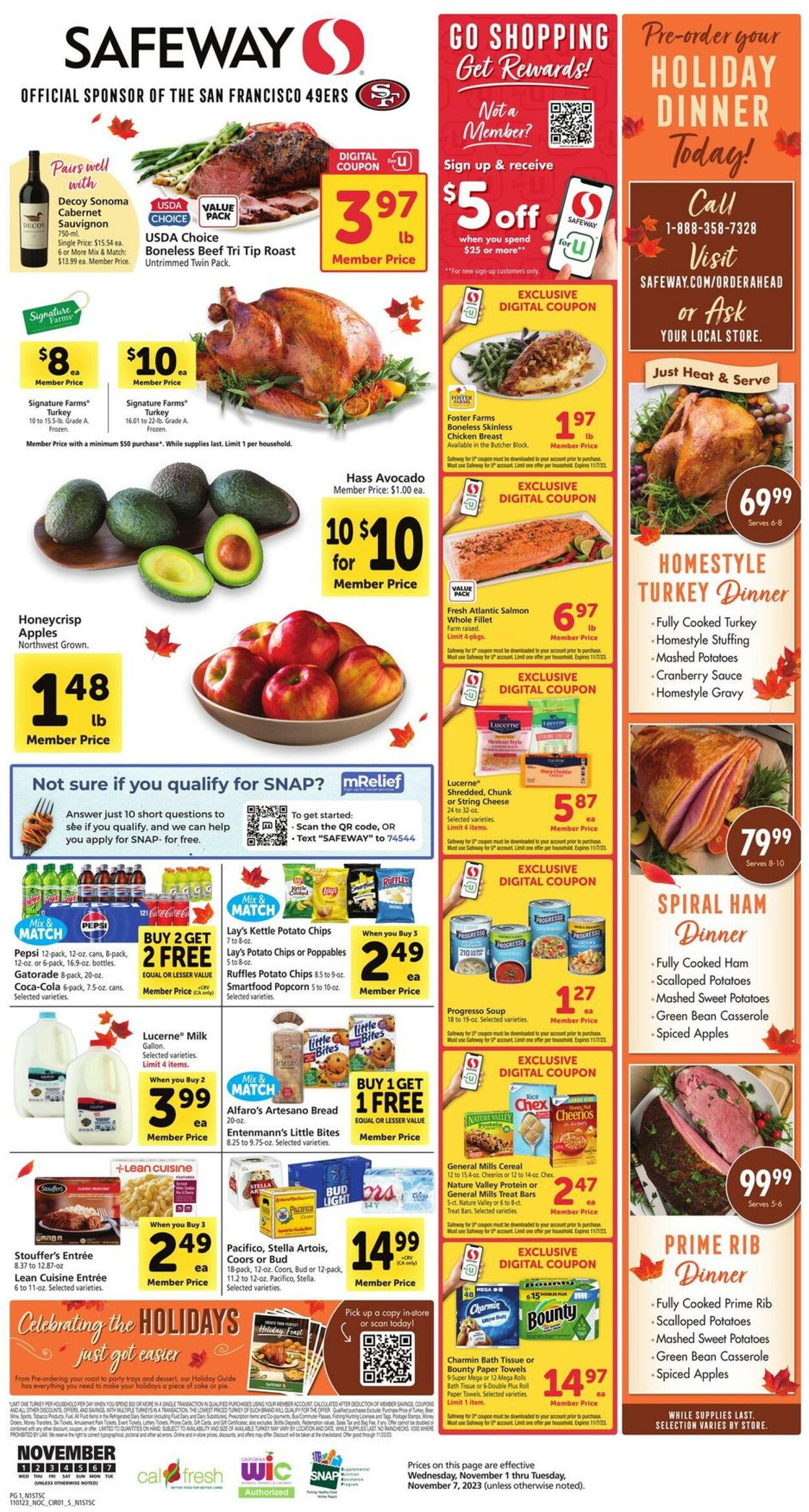Safeway Weekly Ad Circular - valid 11/01-11/07/2023