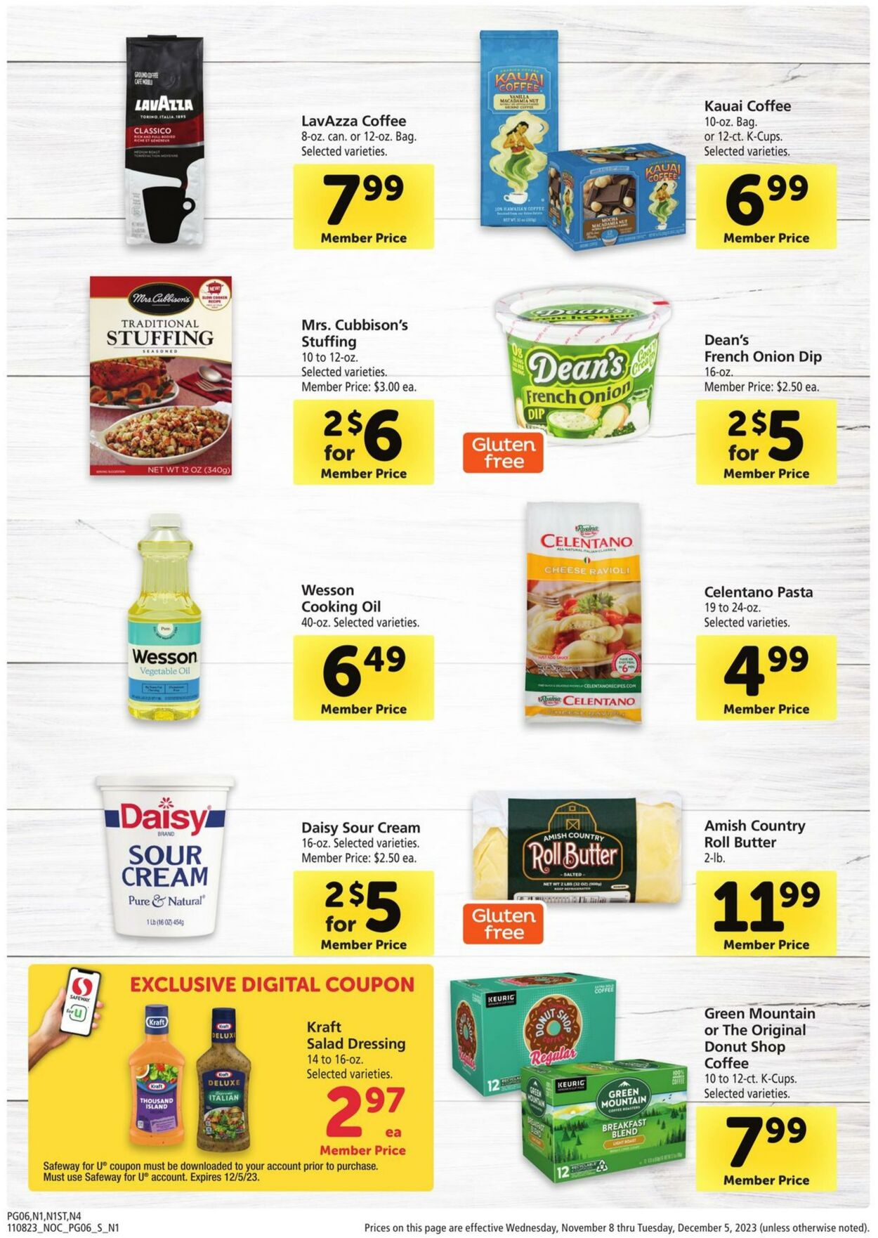Safeway Weekly Ad Circular - valid 11/08-12/05/2023 (Page 6)