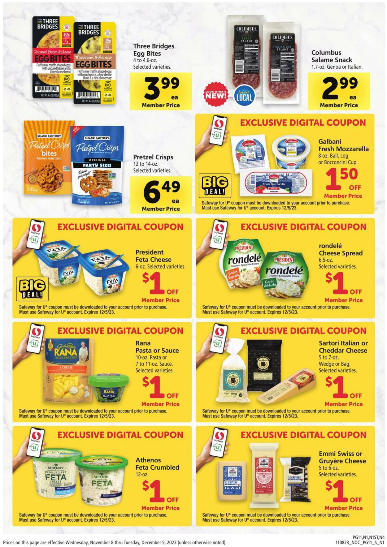 Safeway Weekly Ad Circular - valid 11/08-12/05/2023 (Page 11)