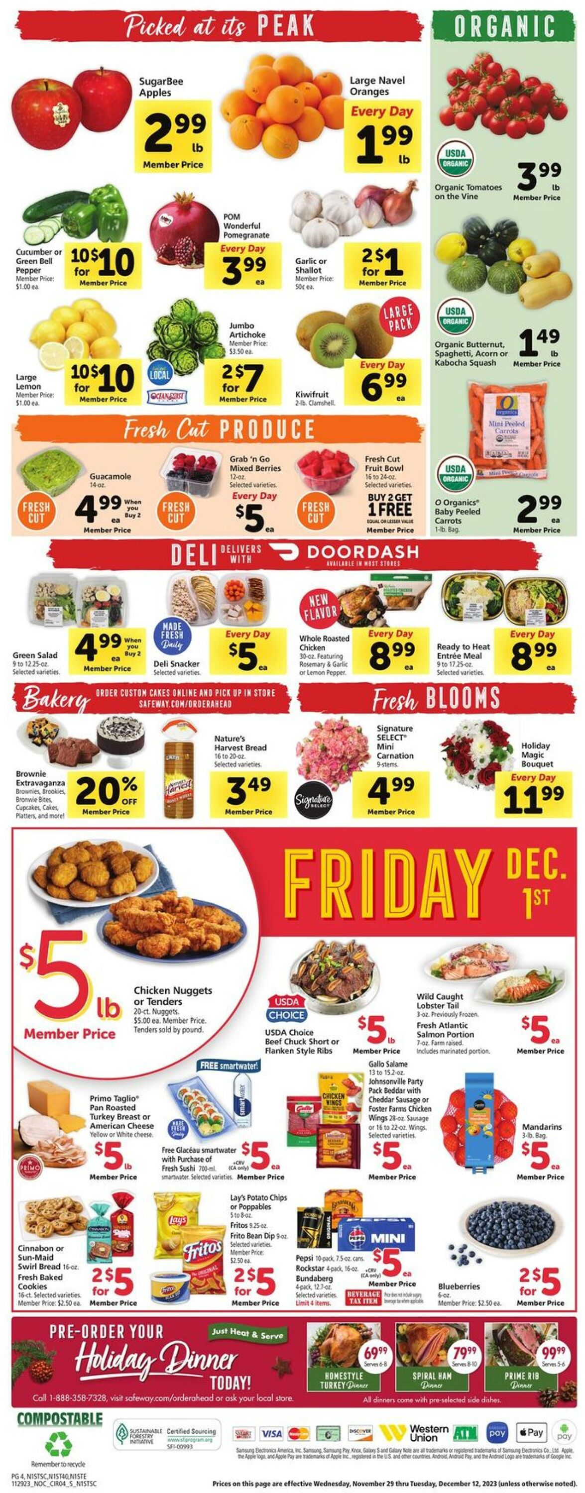 Safeway Weekly Ad Circular - valid 11/29-12/05/2023 (Page 4)