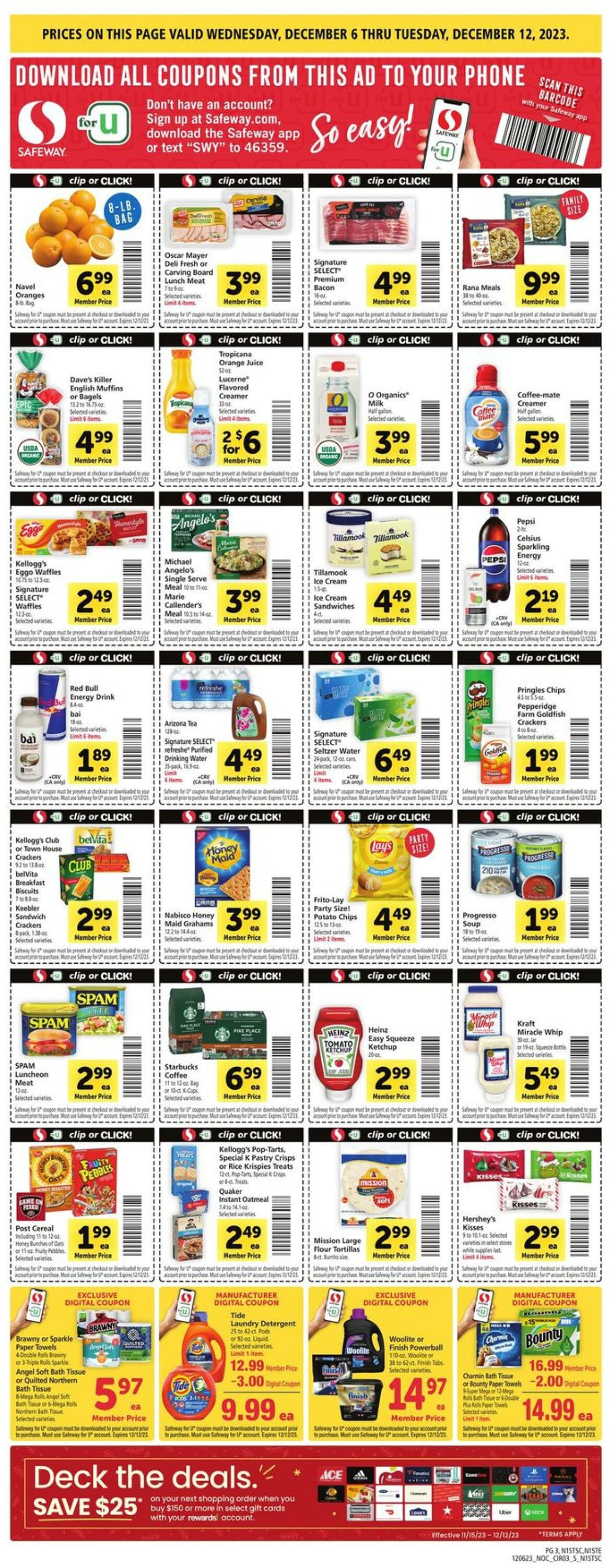Safeway Weekly Ad Circular - valid 12/06-12/12/2023 (Page 3)