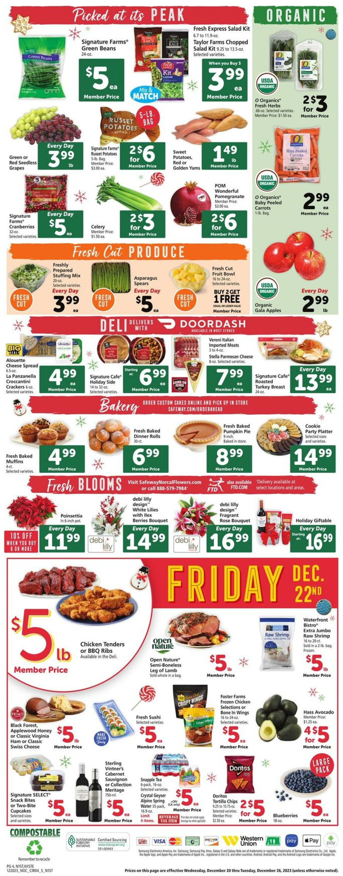 Safeway Weekly Ad Circular - valid 12/20-12/26/2023 (Page 4)