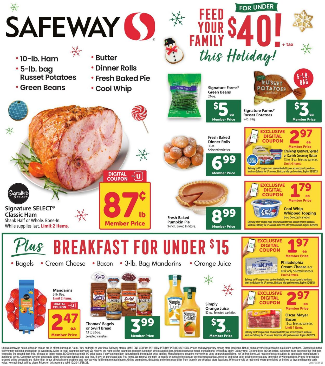 Safeway Weekly Ad Circular - valid 12/20-12/26/2023