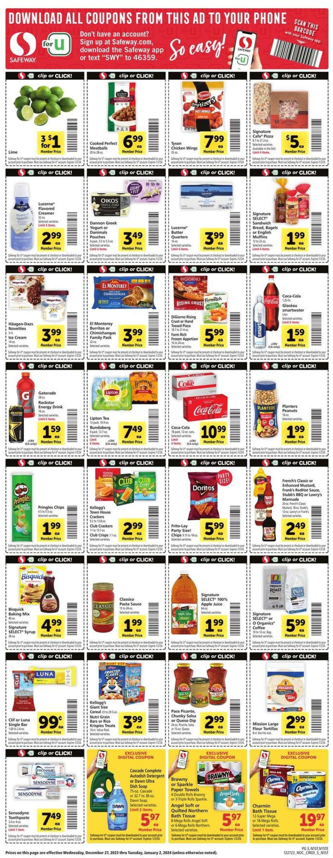 Safeway Weekly Ad Circular - valid 12/27-01/02/2024 (Page 3)