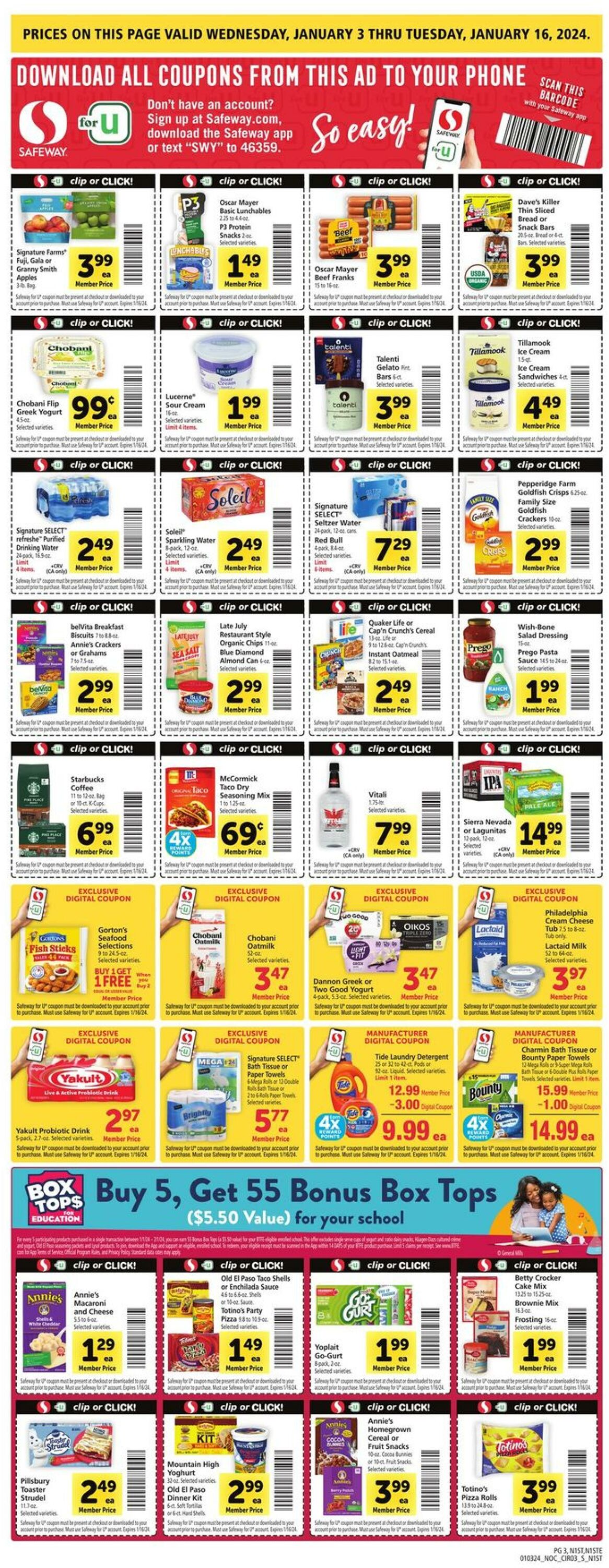 Safeway Weekly Ad Circular - valid 01/03-01/09/2024 (Page 3)