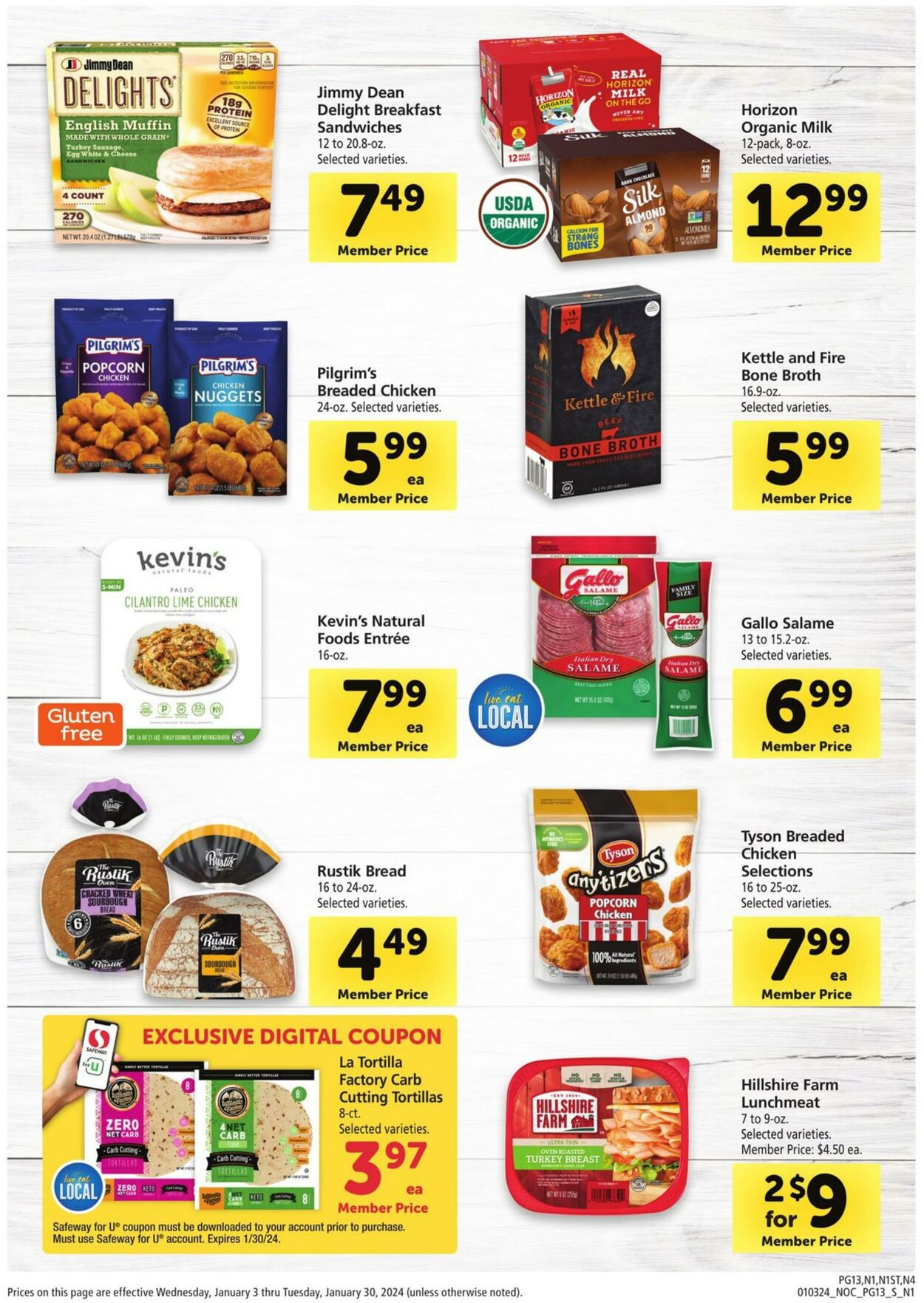 Safeway Weekly Ad Circular - valid 01/03-01/30/2024 (Page 13)