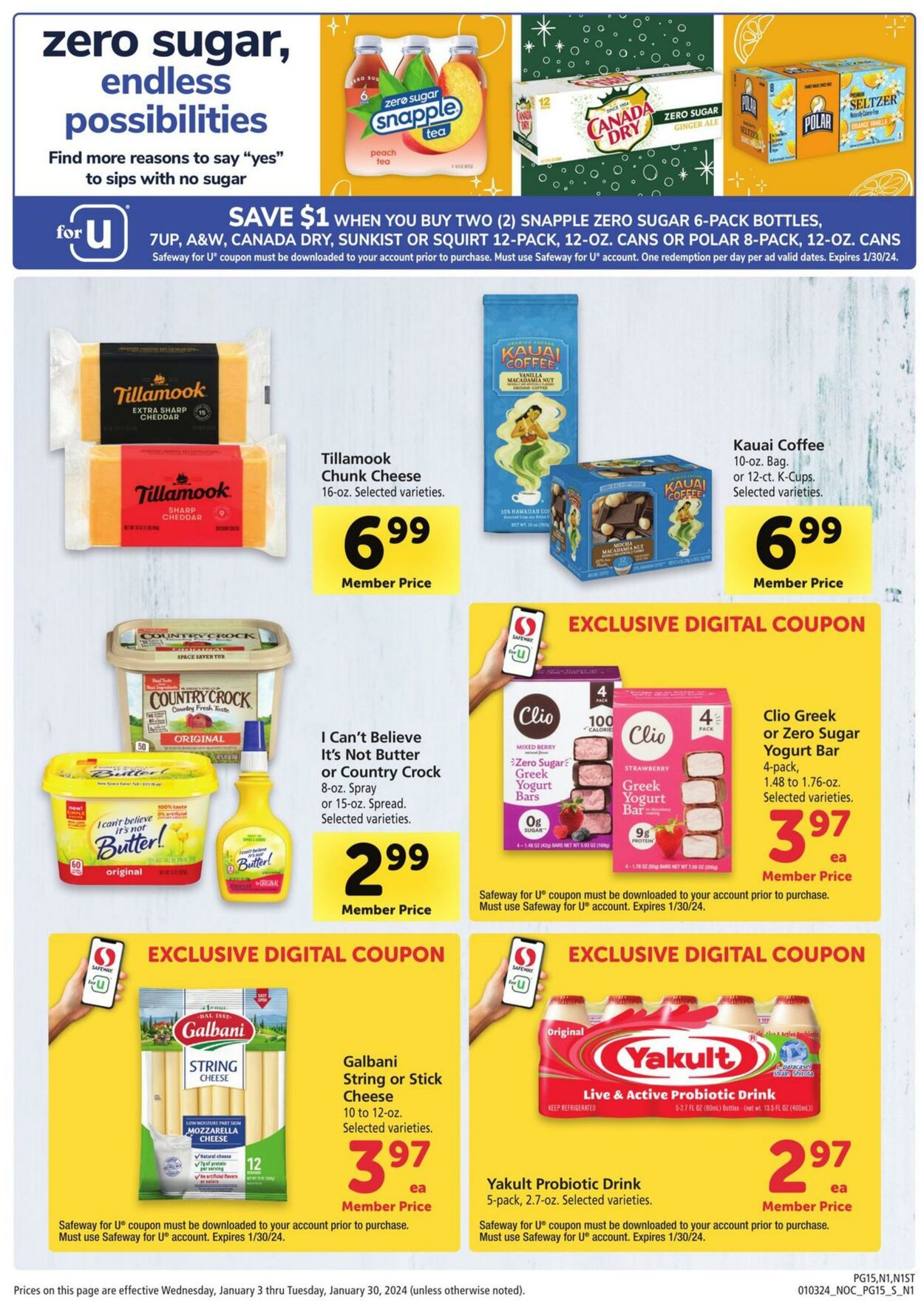 Safeway Weekly Ad Circular - valid 01/03-01/30/2024 (Page 15)