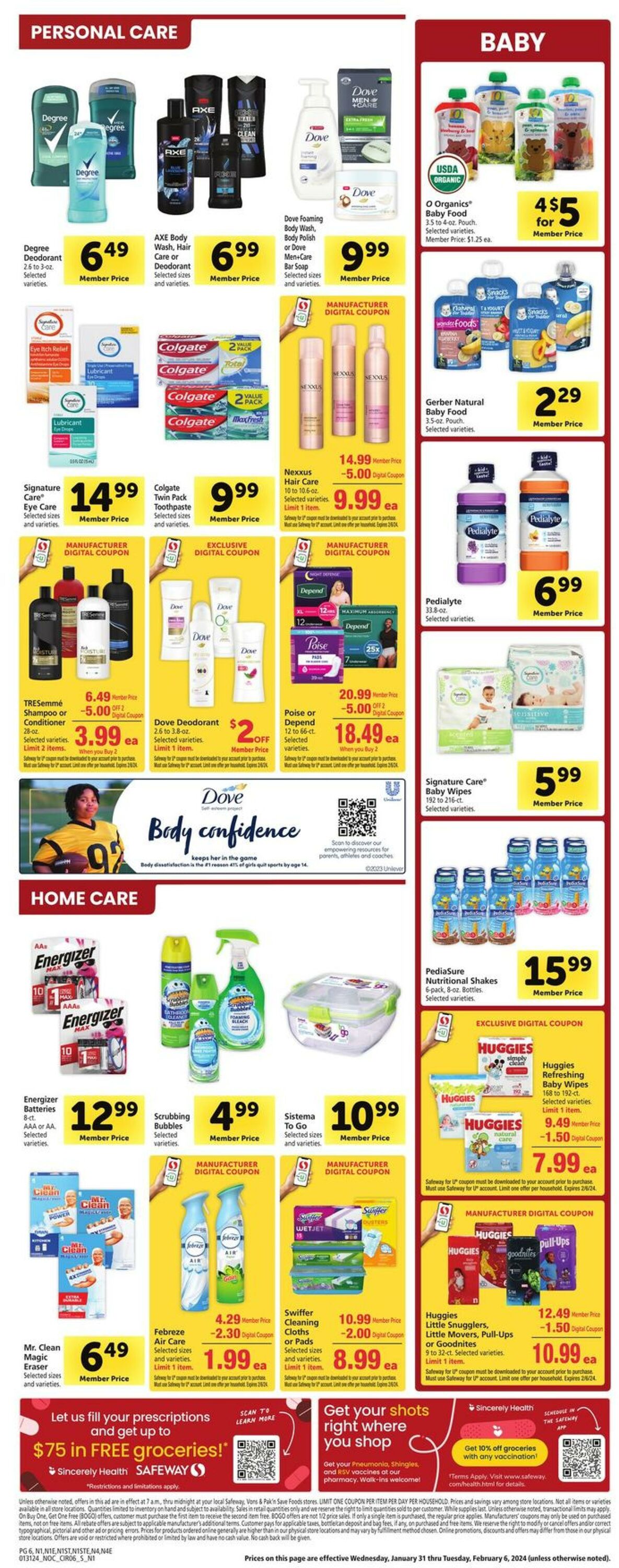 Safeway Weekly Ad Circular - valid 01/31-02/06/2024 (Page 6)