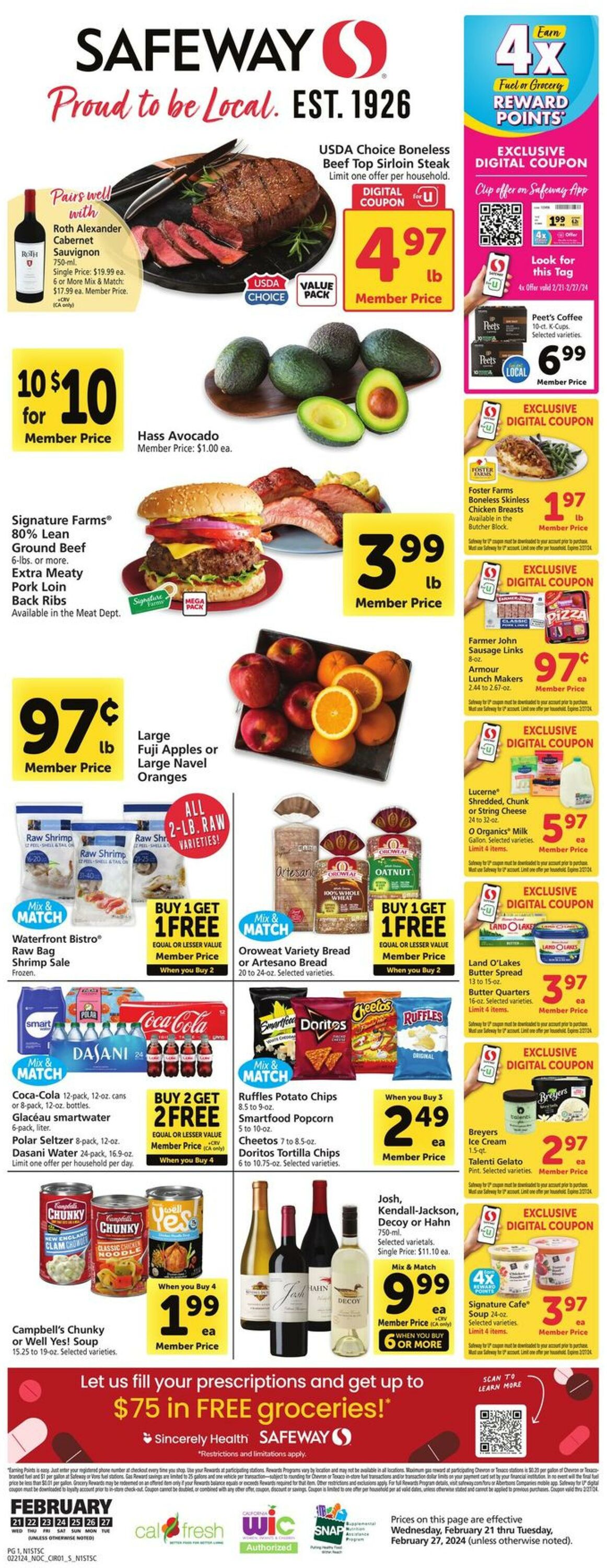 Safeway Weekly Ad Circular - valid 02/21-02/27/2024