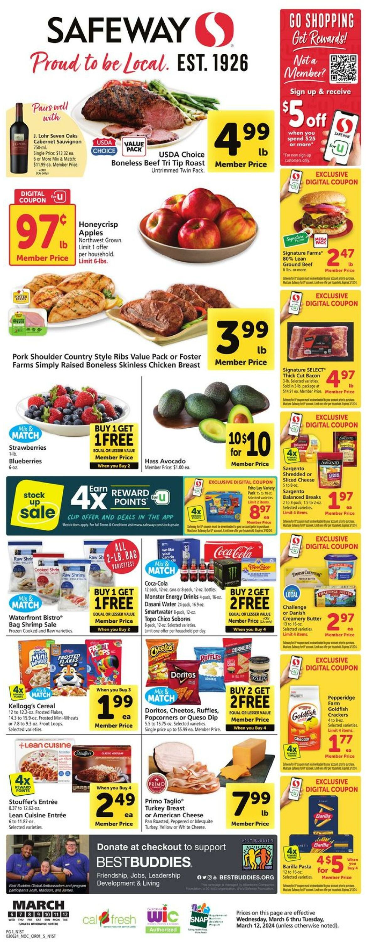 Safeway Weekly Ad Circular - valid 03/06-03/12/2024