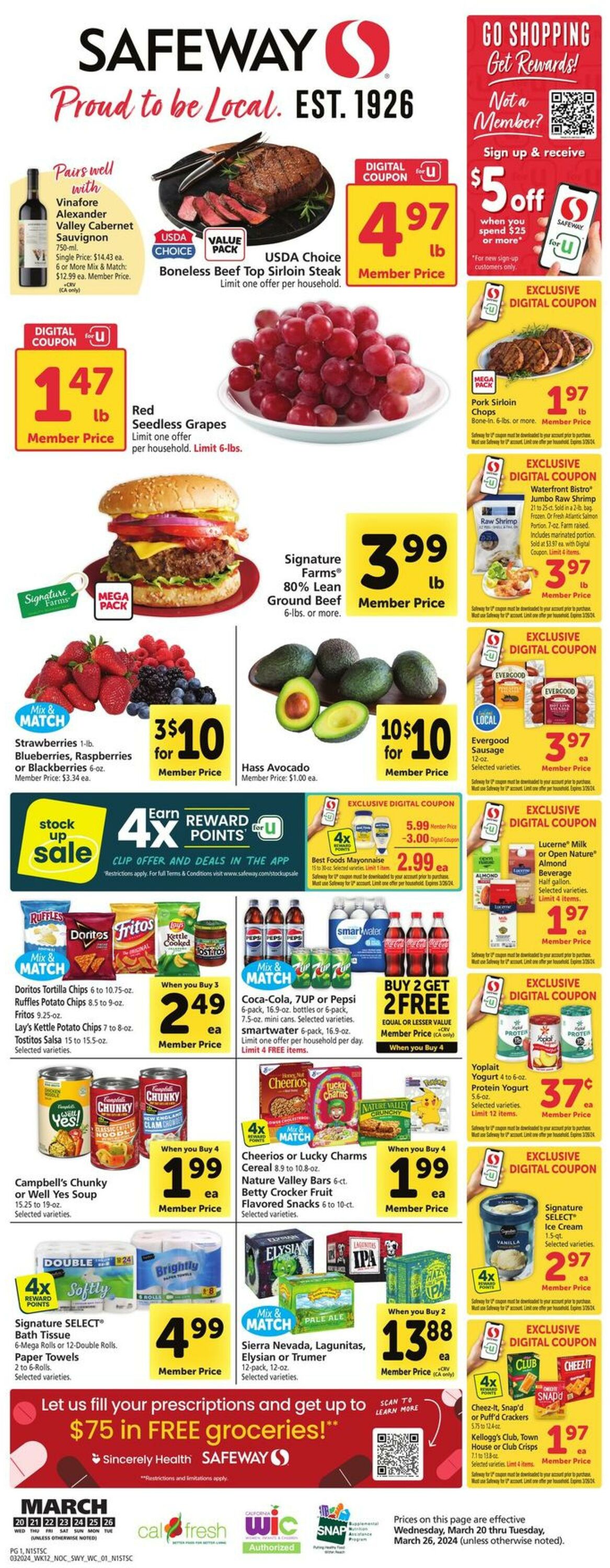 Safeway Weekly Ad Circular - valid 03/20-03/26/2024