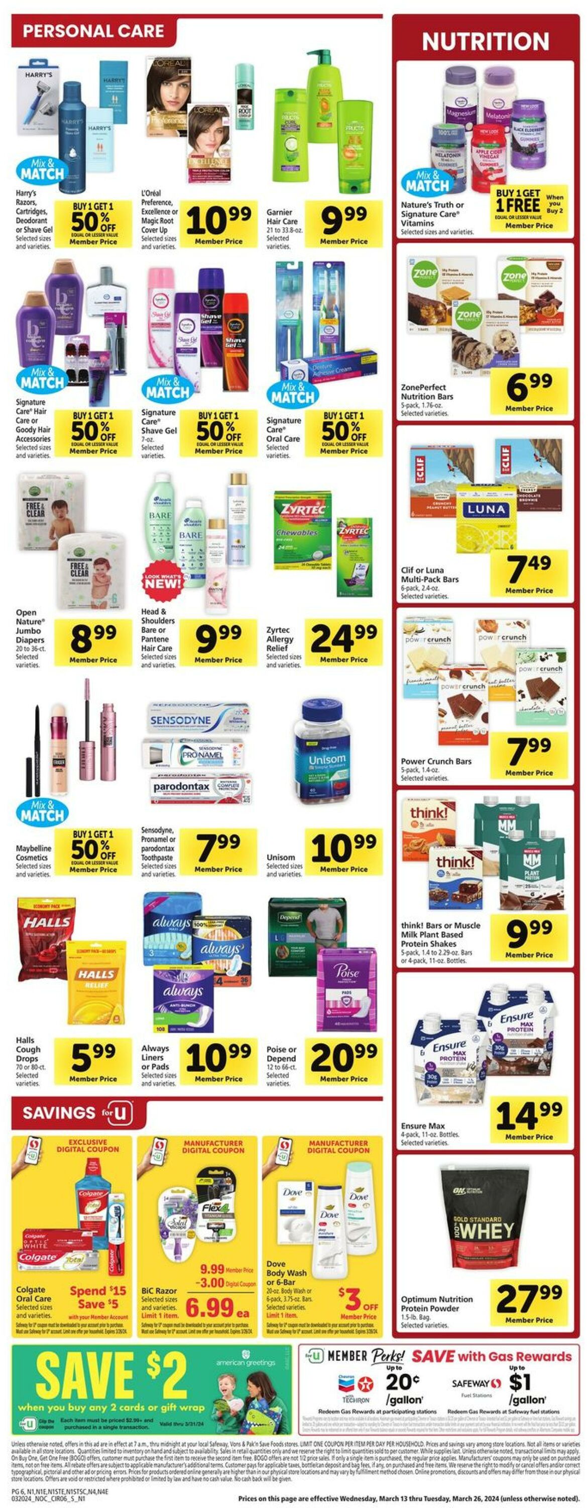Safeway Weekly Ad Circular - valid 03/20-03/26/2024 (Page 6)