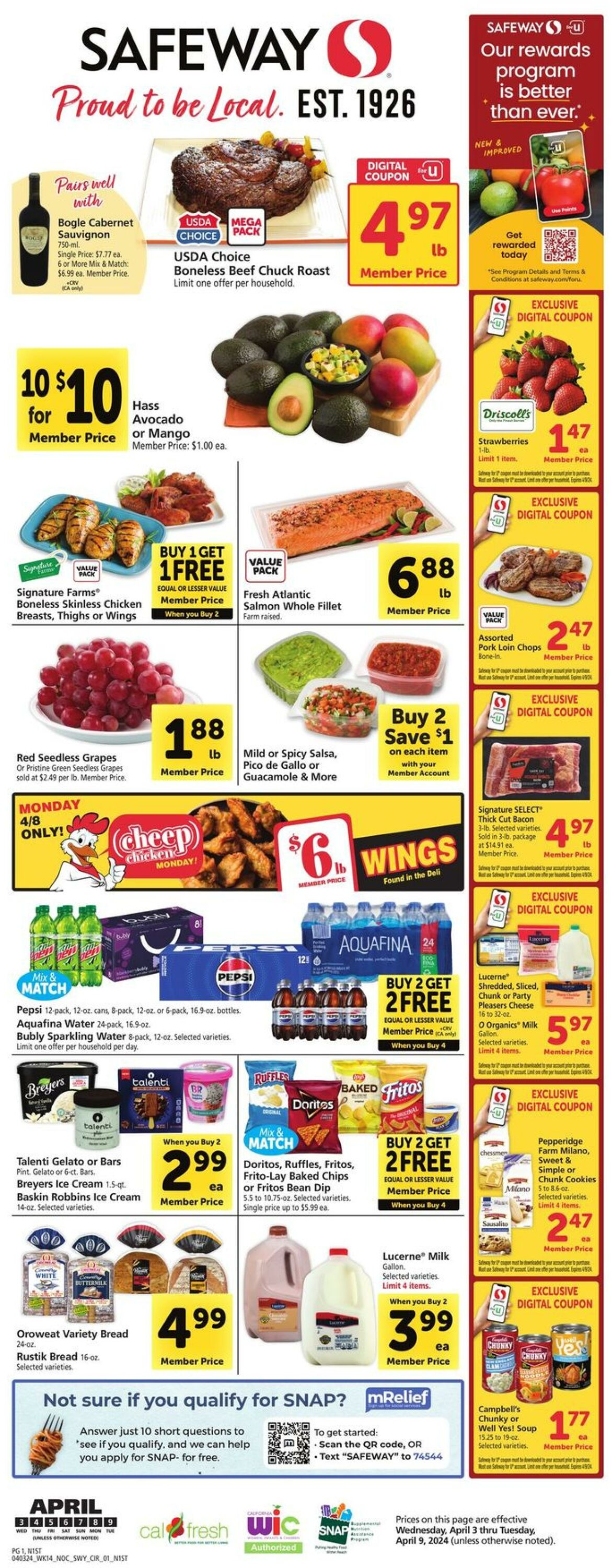 Safeway Weekly Ad Circular - valid 04/03-04/09/2024