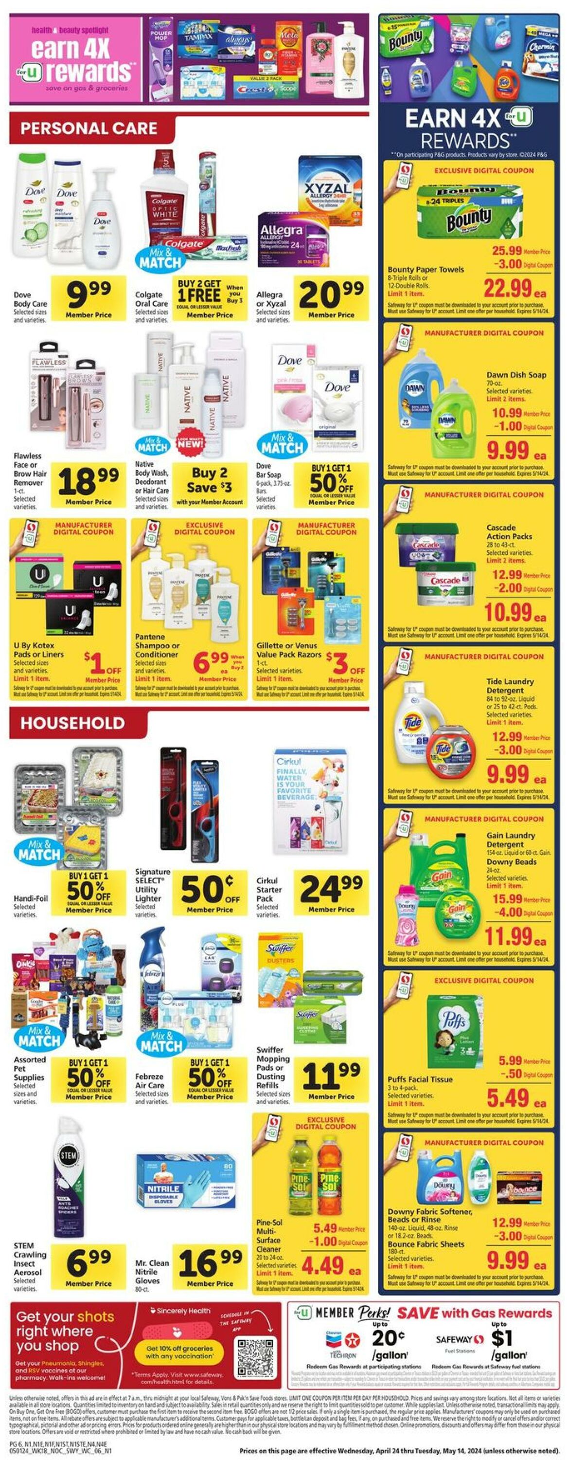 Safeway Weekly Ad Circular - valid 05/01-05/07/2024 (Page 6)