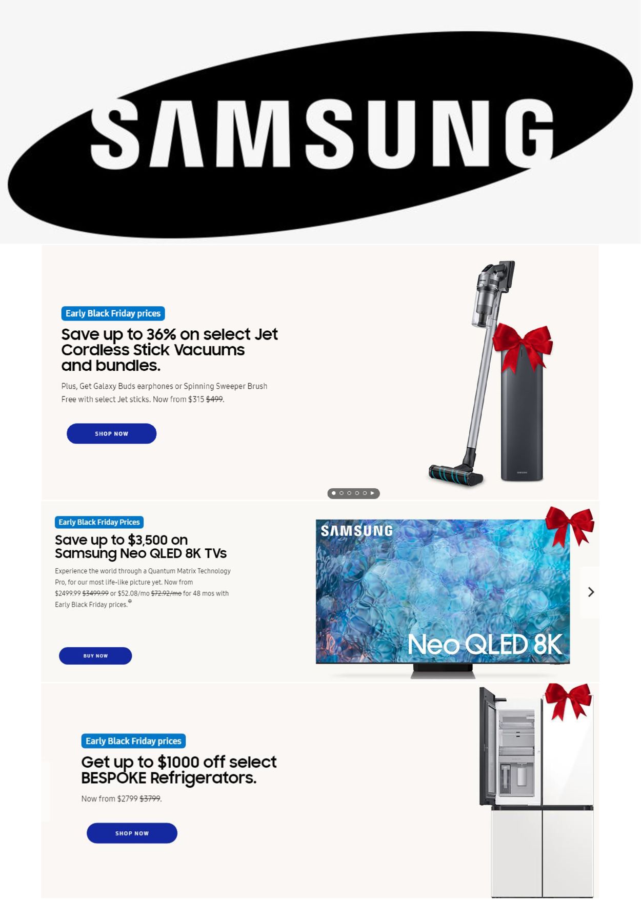 Samsung BLACK FRIDAY 2021 Weekly Ad Circular - valid 11/16-11/30/2021