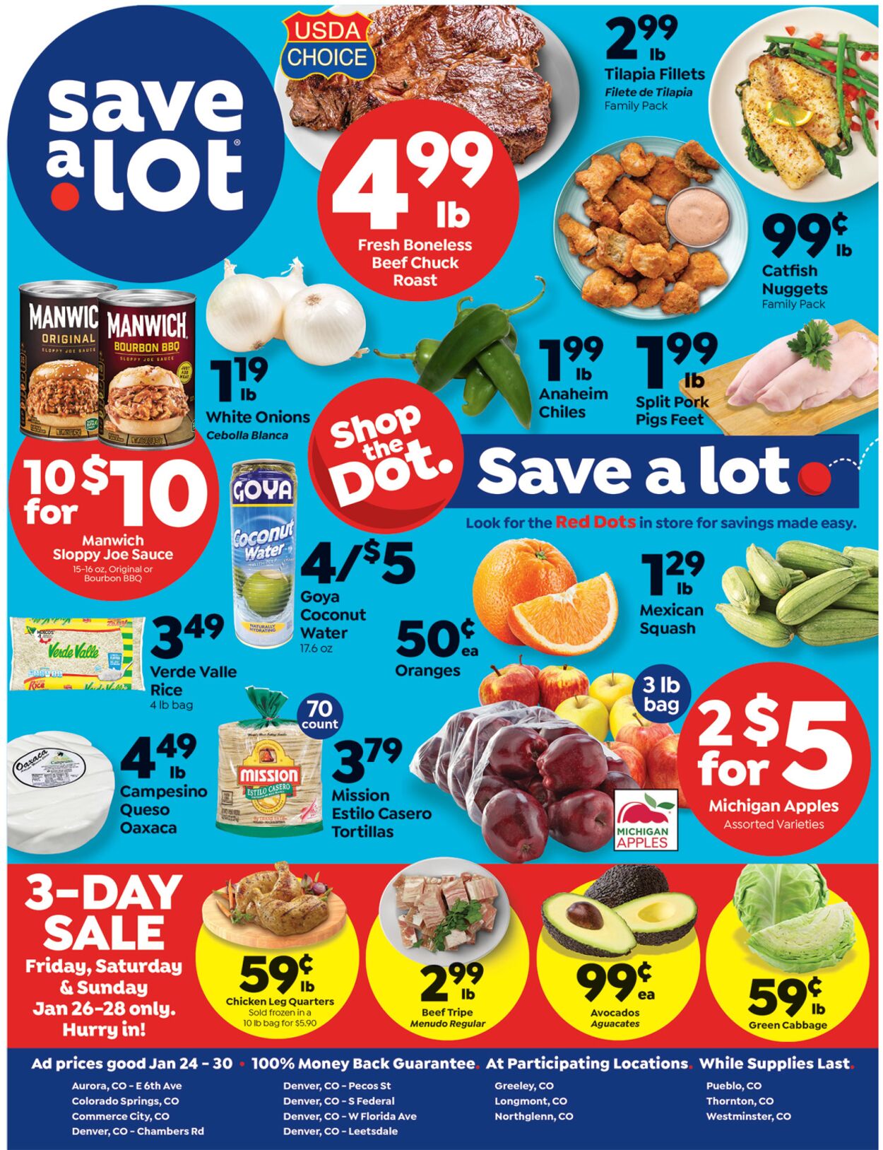 Save a Lot - Denver Weekly Ad Circular - valid 01/24-01/30/2024