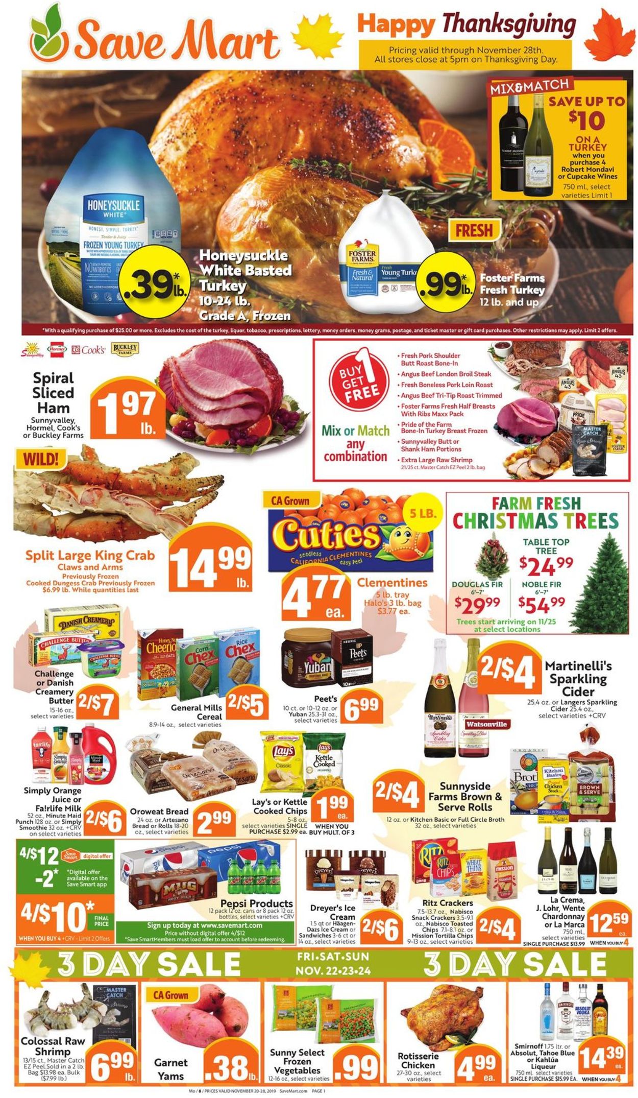 Save Mart - Thanksgiving Ad 2019 Weekly Ad Circular - valid 11/20-11/28/2019
