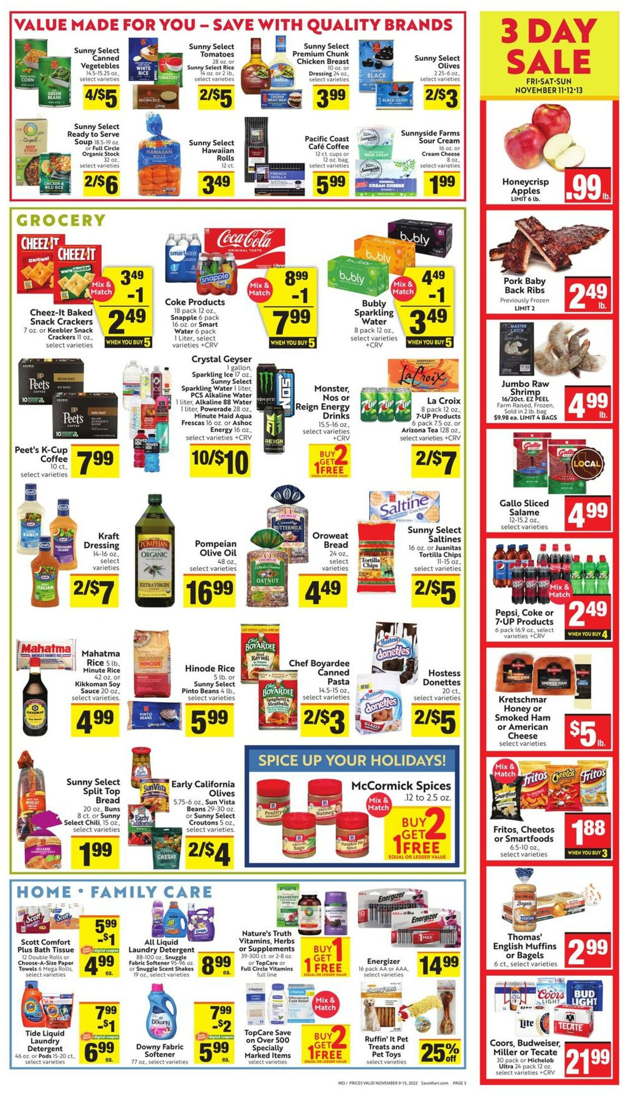 Save Mart Weekly Ad Circular - valid 11/09-11/15/2022 (Page 3)