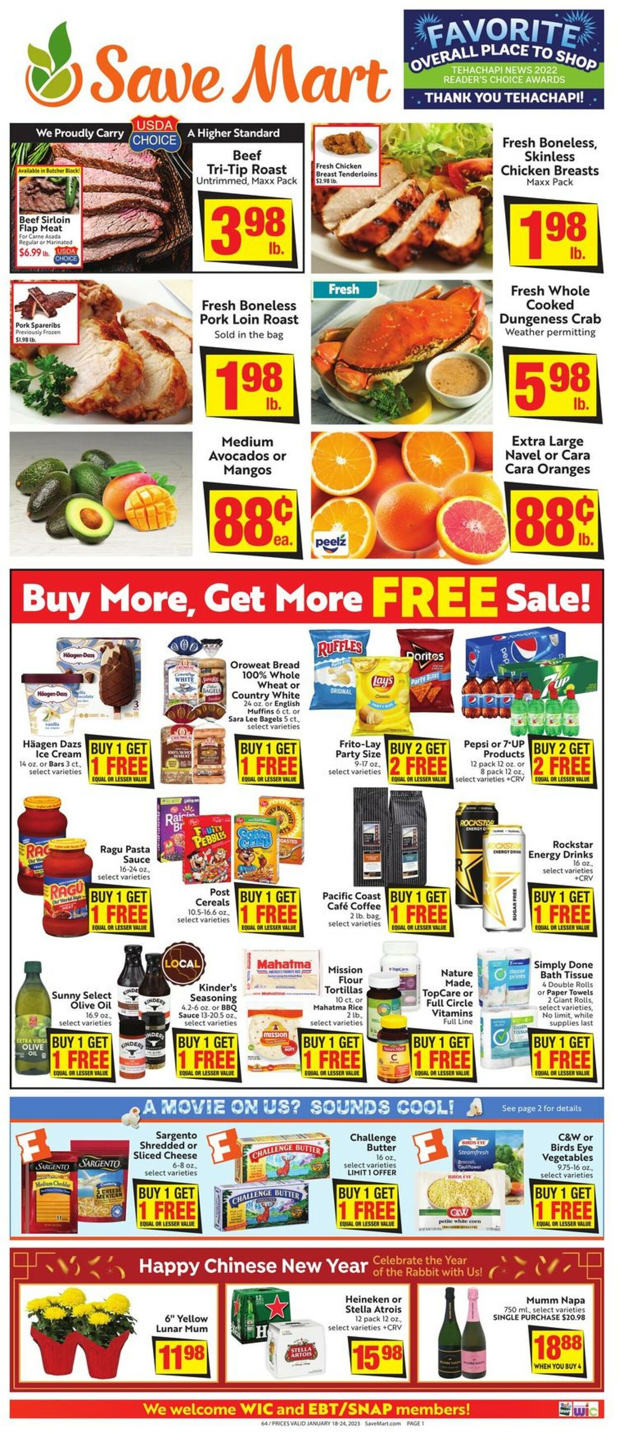 Save Mart Weekly Ad Circular - valid 01/18-01/24/2023