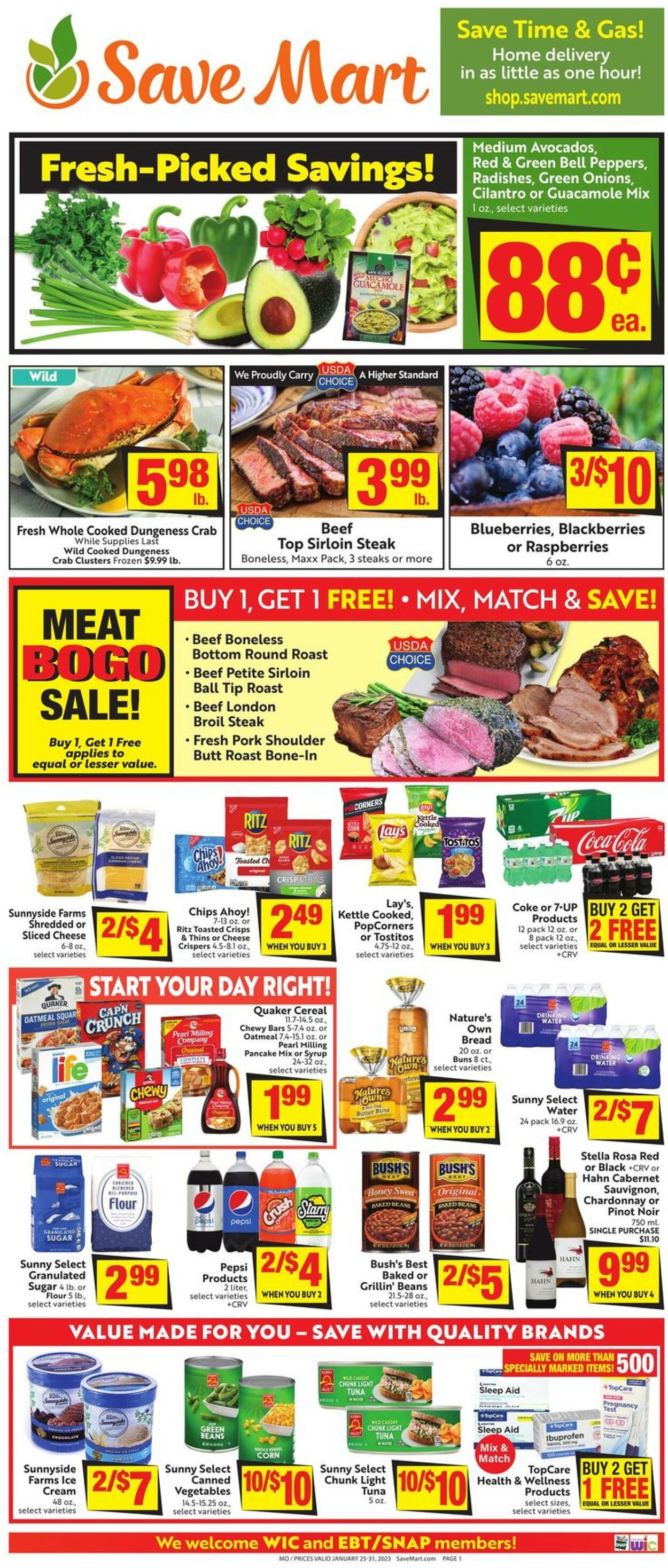 Save Mart Weekly Ad Circular - valid 01/25-01/31/2023